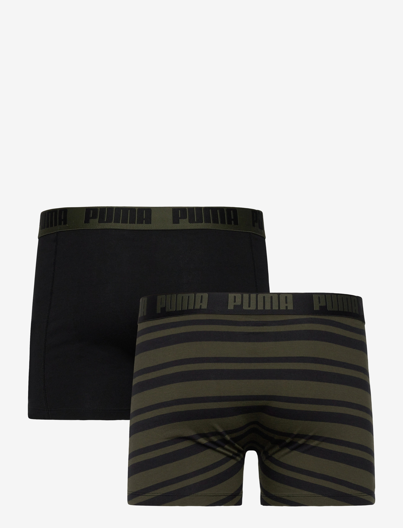 PUMA - PUMA MEN EVERYDAY STRIPED BOXERS 2P - trunks - forest night tonal - 1