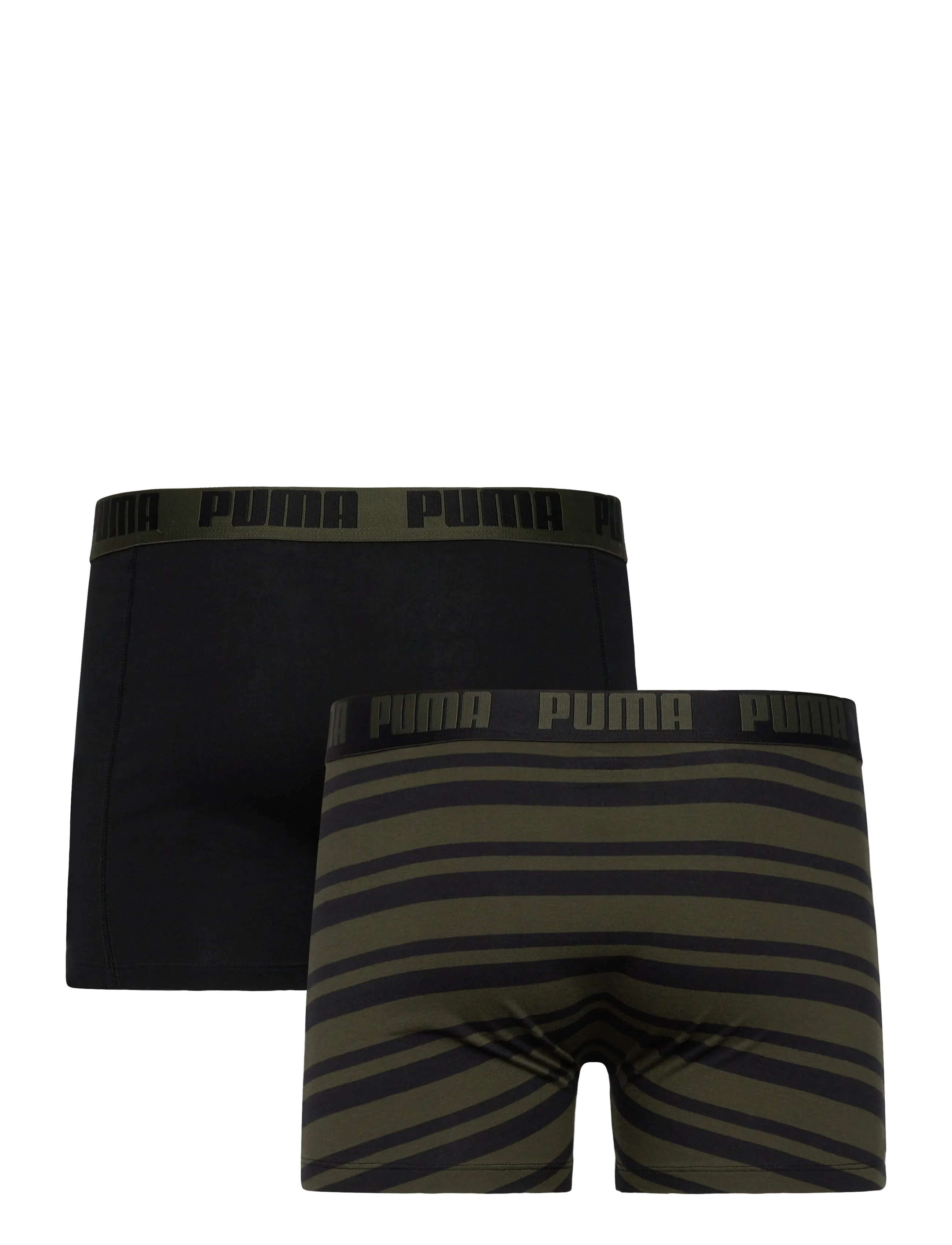 PUMA - PUMA MEN EVERYDAY STRIPED BOXERS 2P - boxershorts - forest night tonal - 1