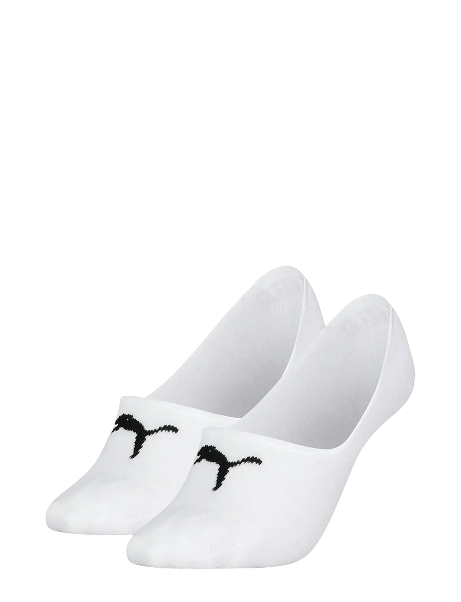 PUMA - PUMA WOMEN CUSHIONED FOOTIE 2P - sous-vêtements et chaussettes - white - 0