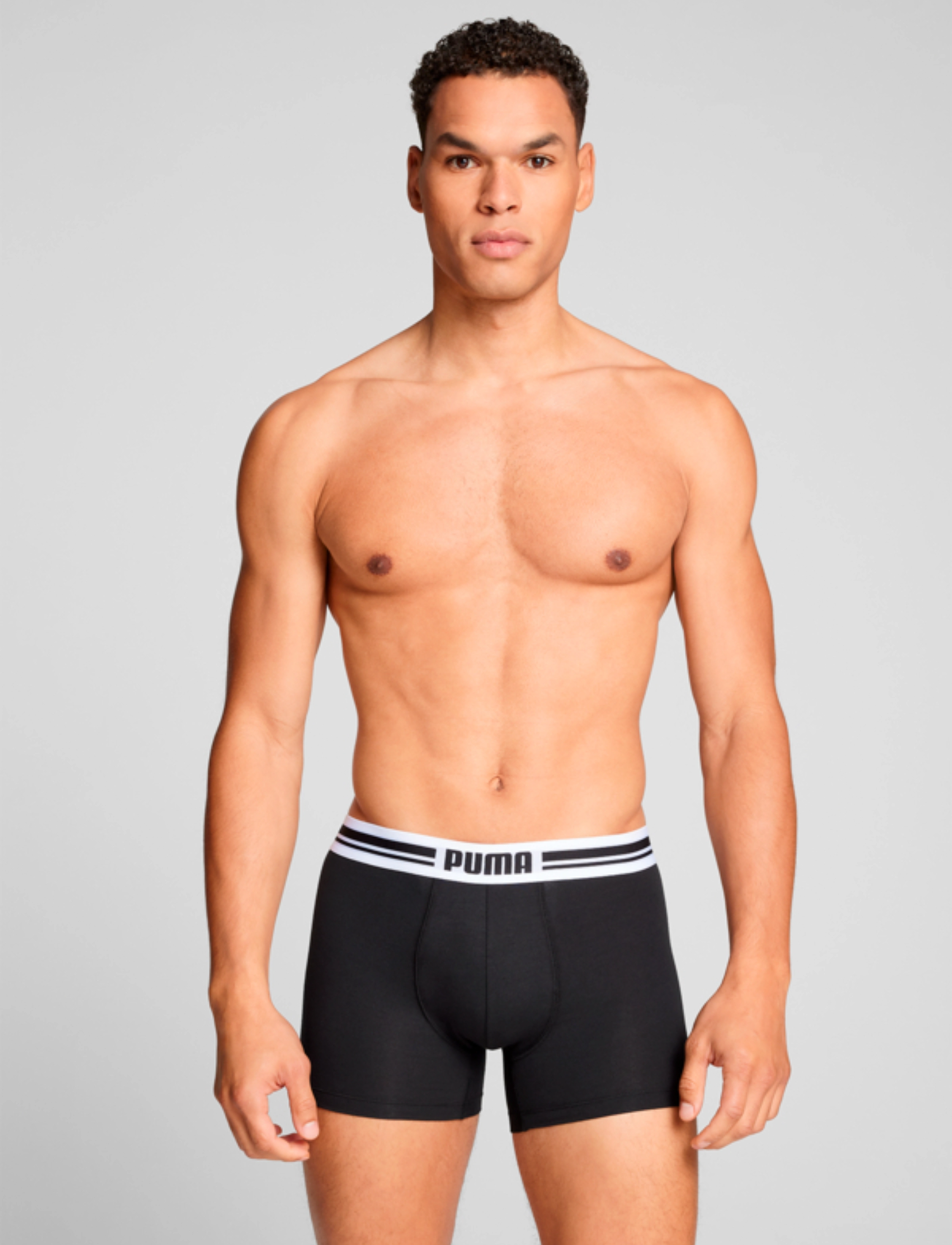 PUMA PUMA MEN EVERYDAY PLACED LOGO BOXER - PUMA Underwear - BLACK / BLACK / black