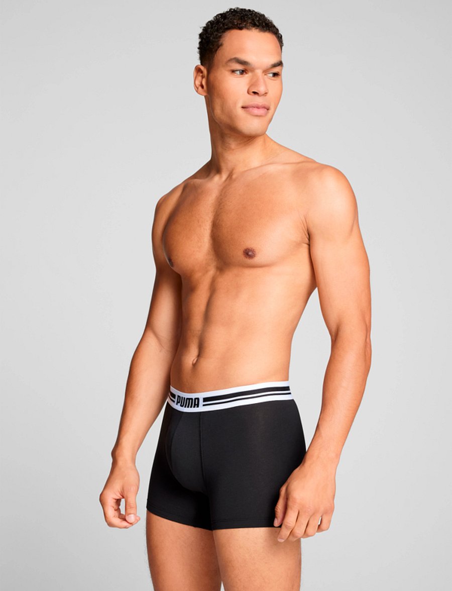 PUMA - PUMA MEN EVERYDAY PLACED LOGO BOXER - boxers - black / black - 4