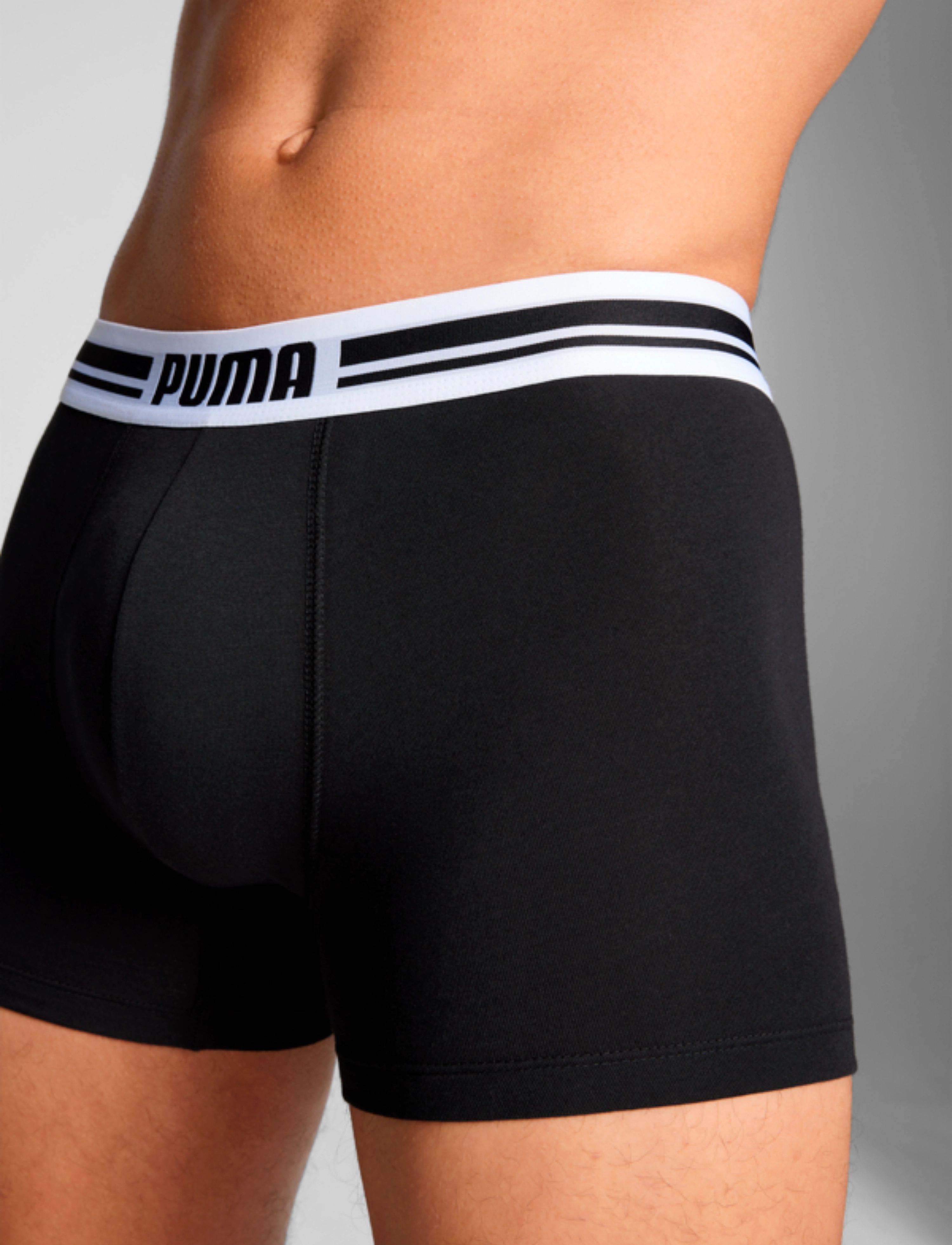 PUMA - PUMA MEN EVERYDAY PLACED LOGO BOXERS 2P - boxerkalsonger - black / black - 5
