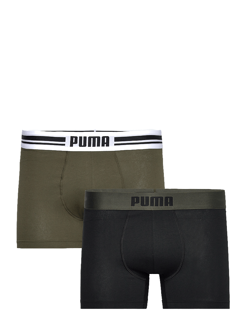 PUMA - PUMA MEN EVERYDAY PLACED LOGO BOXERS 2P - boxer briefs - forest night - 1