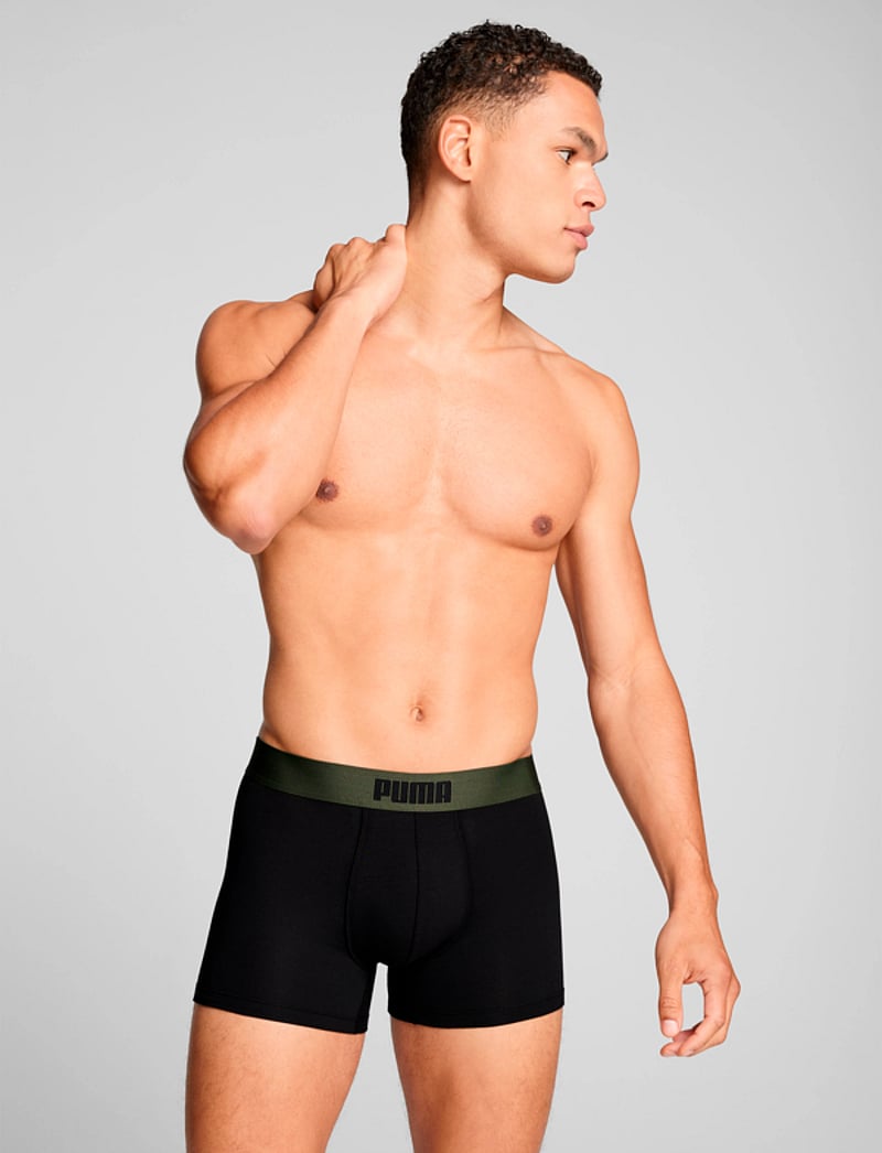 PUMA - PUMA MEN EVERYDAY PLACED LOGO BOXERS 2P - boxer briefs - forest night - 2