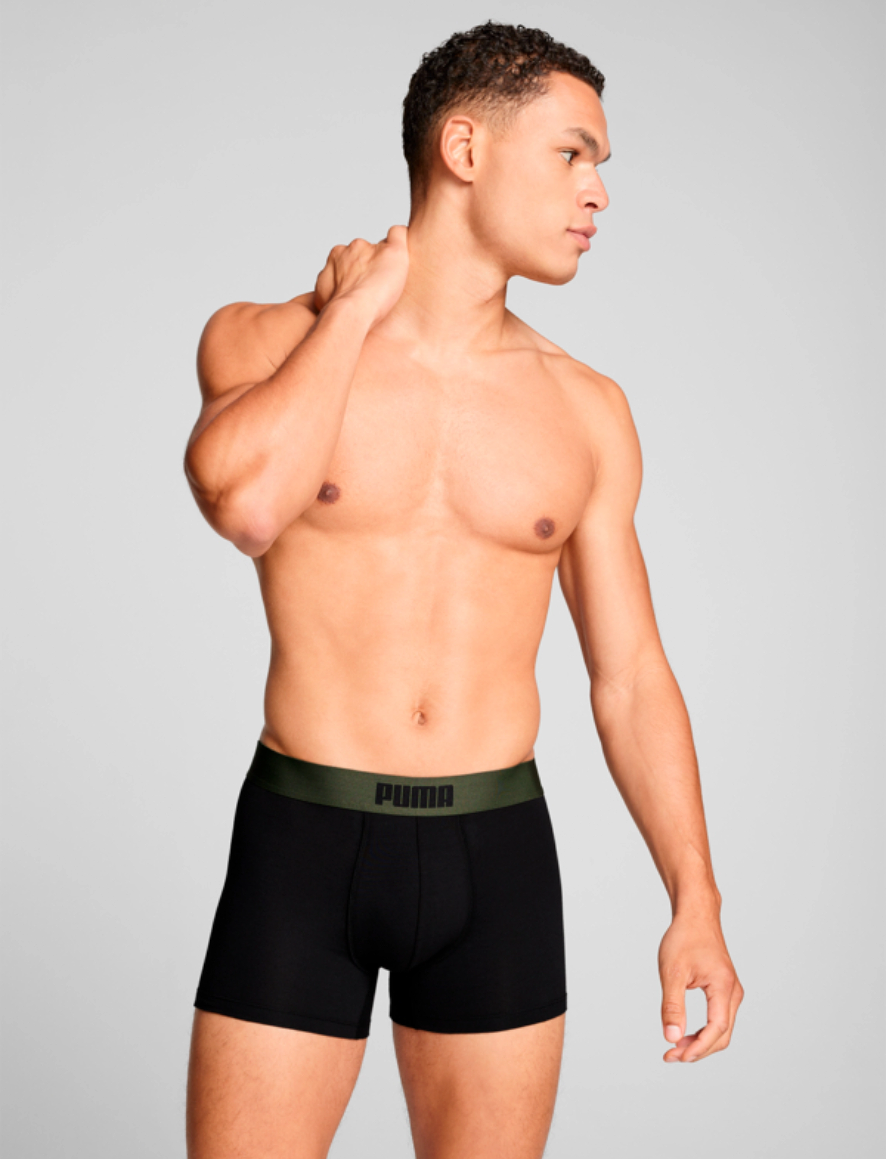 PUMA - PUMA MEN EVERYDAY PLACED LOGO BOXER - boxers - forest night - 2