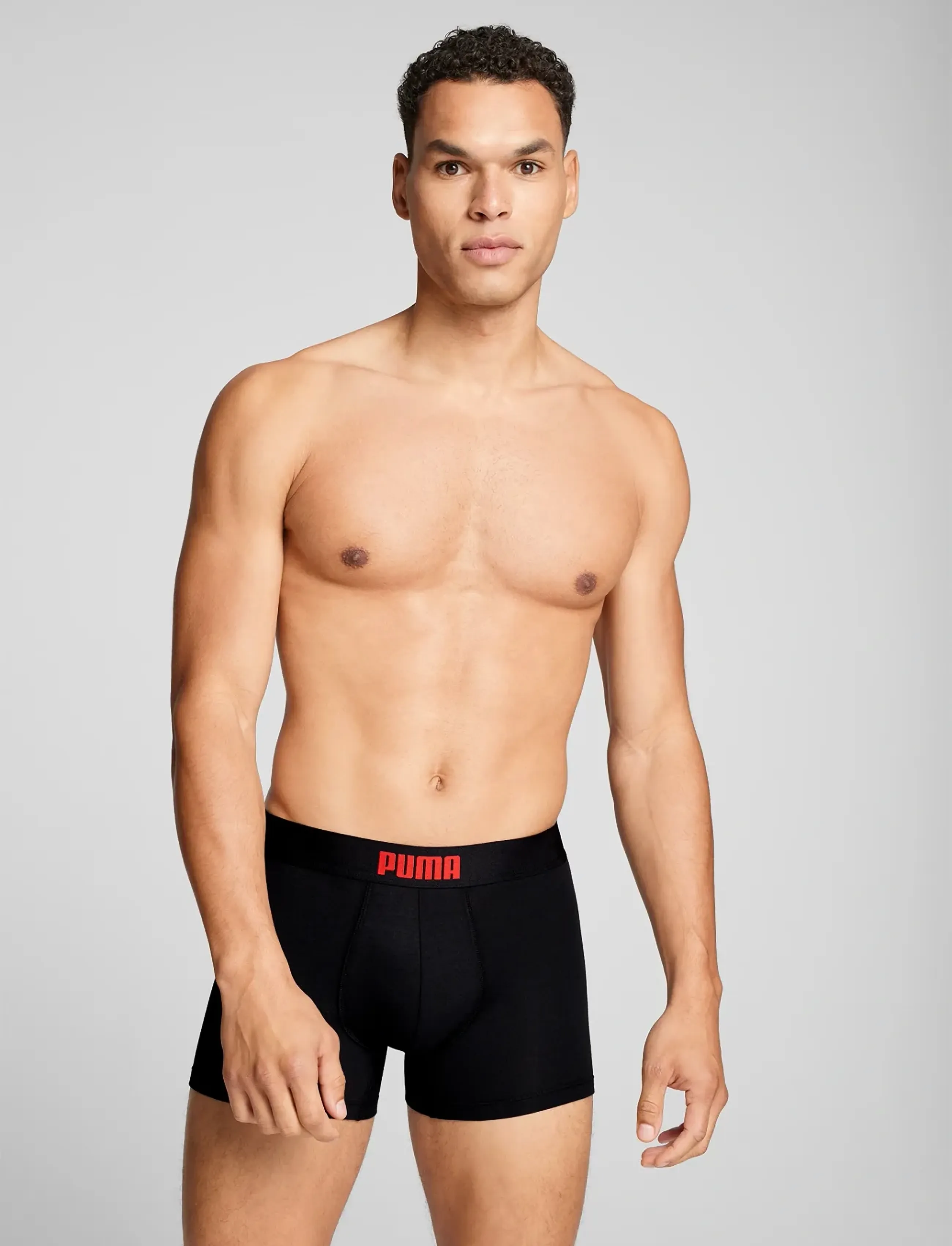 PUMA - PUMA MEN EVERYDAY PLACED LOGO BOXERS 2P - boxershorts - red / black - 3
