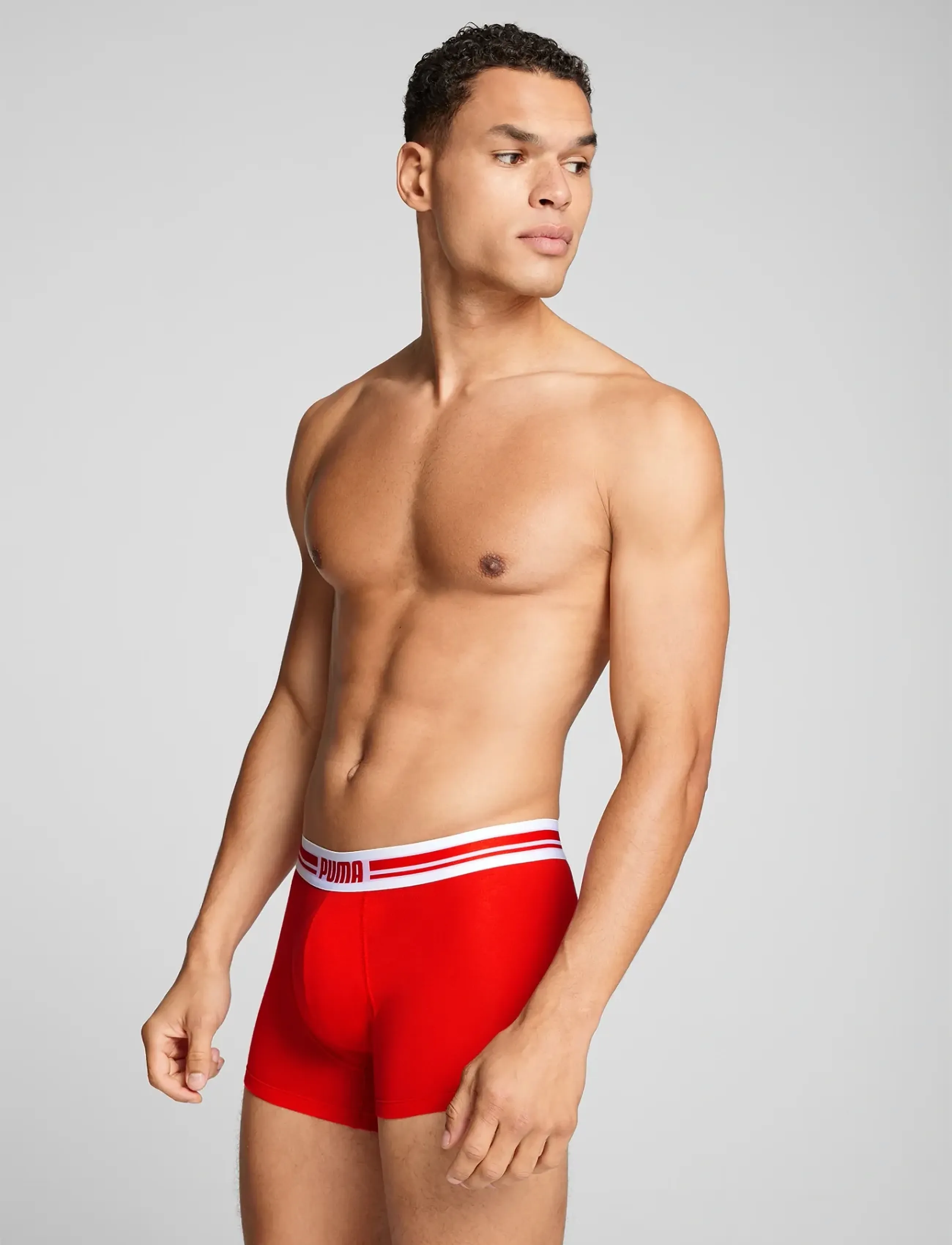 PUMA - PUMA MEN EVERYDAY PLACED LOGO BOXERS 2P - boxershorts - red / black - 5
