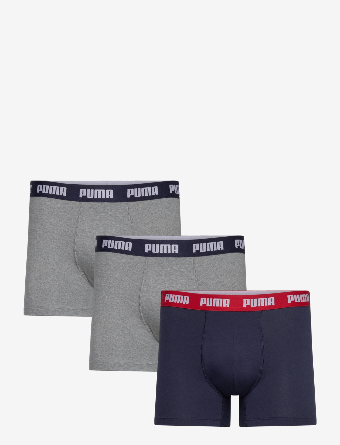 PUMA - PUMA MEN EVERYDAY BOXERS 3P - boxerkalsonger - grey / navy / red combo - 0
