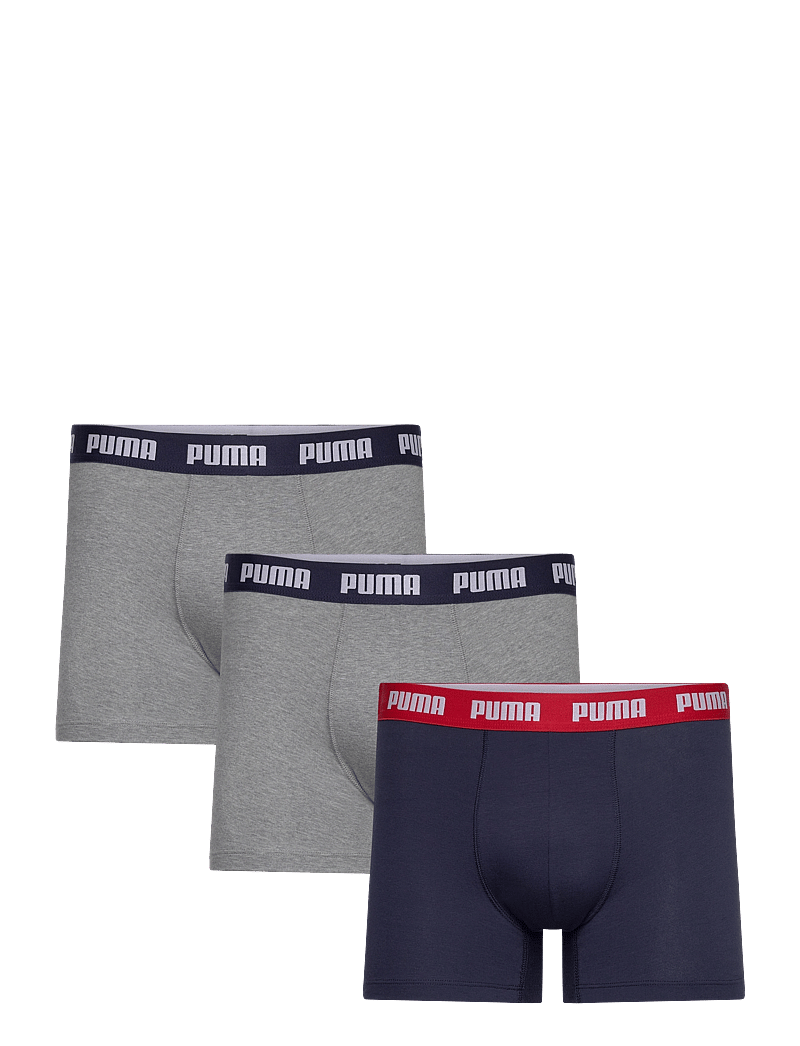 PUMA - PUMA MEN EVERYDAY BOXERS 3P - boxerkalsonger - grey / navy / red combo - 0