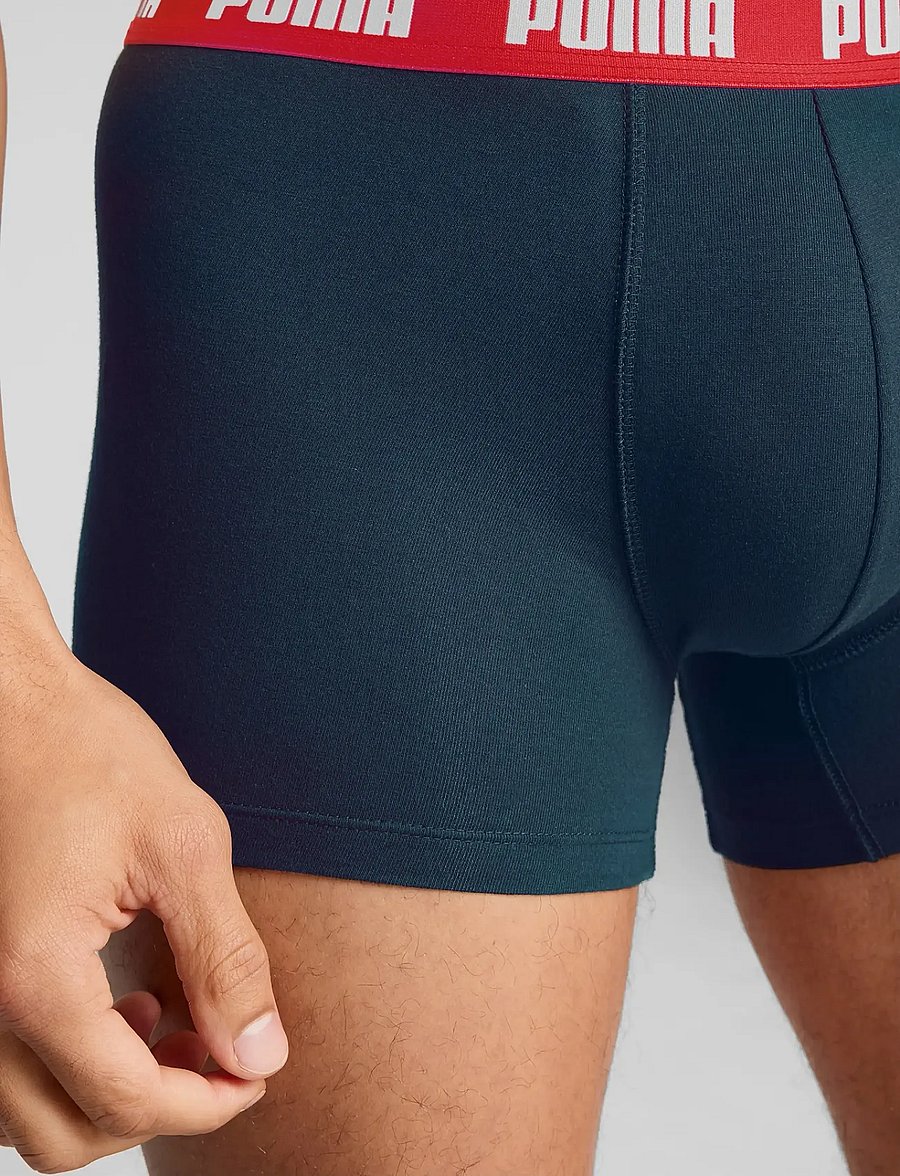 PUMA - PUMA MEN EVERYDAY BOXERS 3P - boxershorts - grey / navy / red combo - 0
