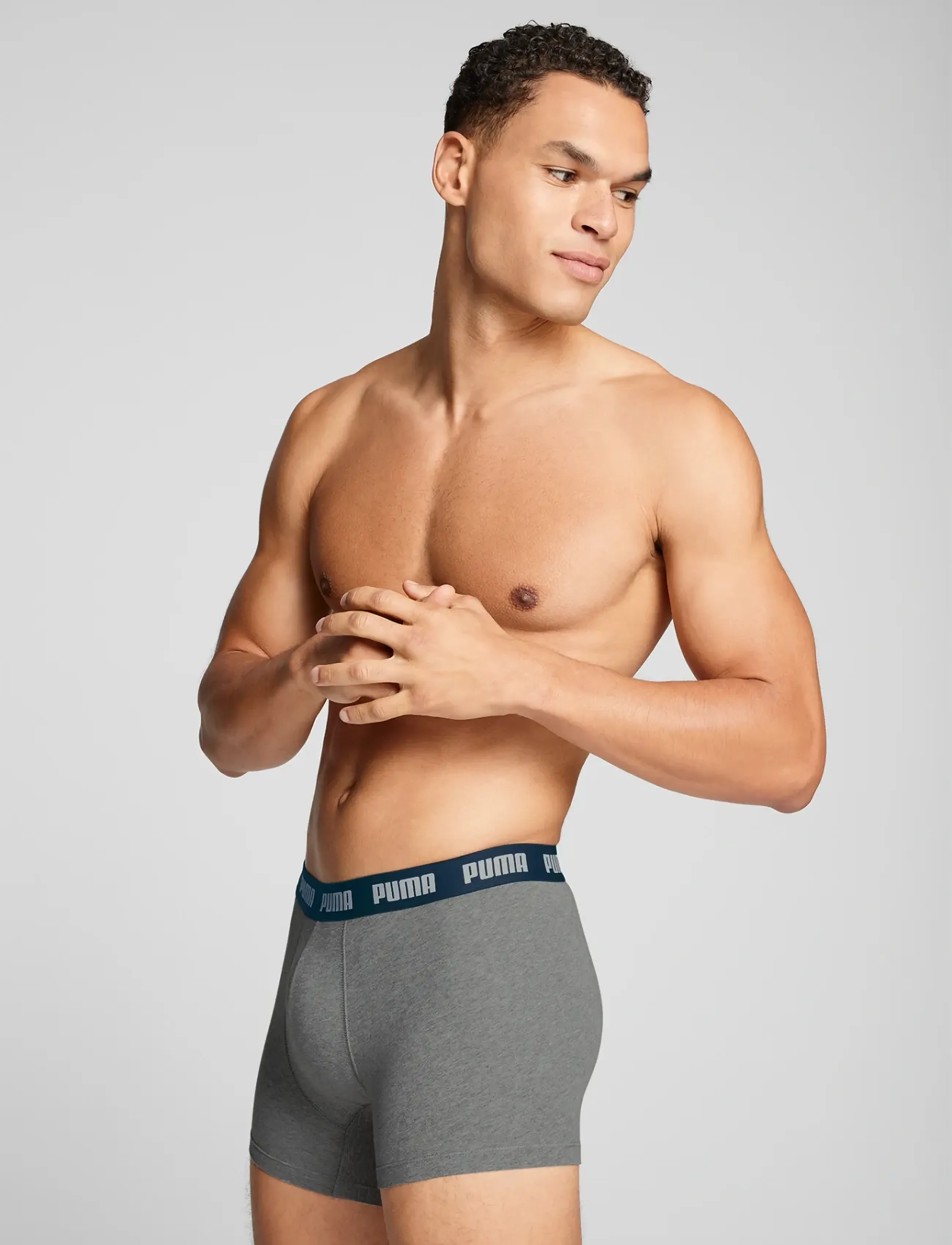 PUMA - PUMA MEN EVERYDAY BOXERS 3P - boxershorts - grey / navy / red combo - 5