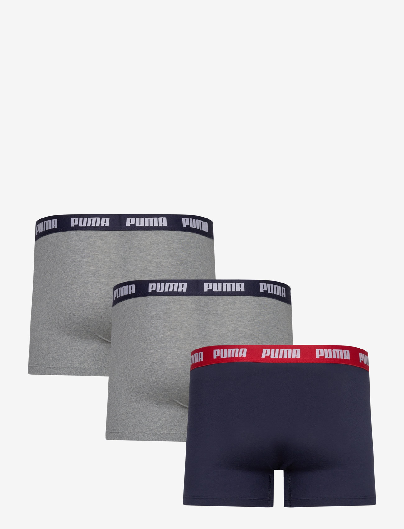 PUMA - PUMA MEN EVERYDAY BOXERS 3P - boxerkalsonger - grey / navy / red combo - 1