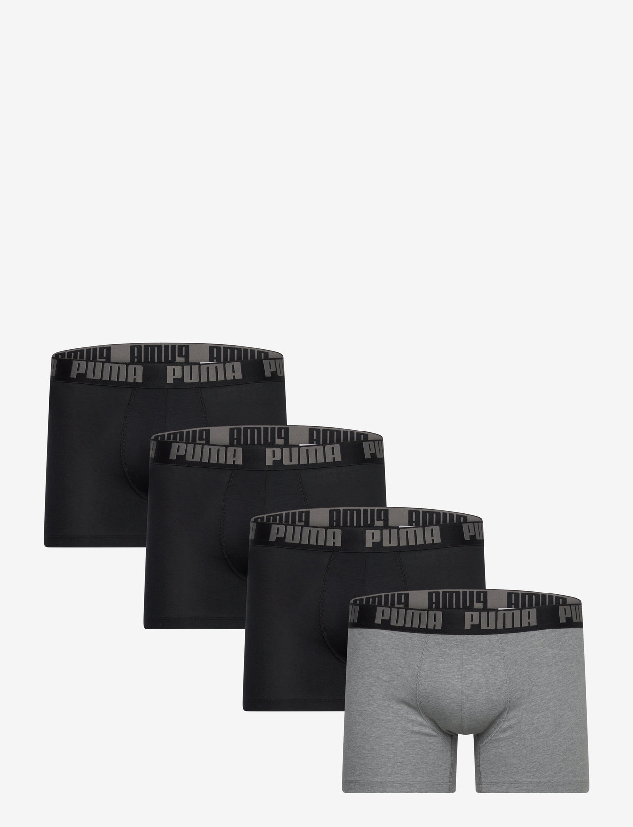 PUMA - PUMA MEN EVERYDAY BOXER 4P ECOM - boxerkalsonger - black / grey - 0