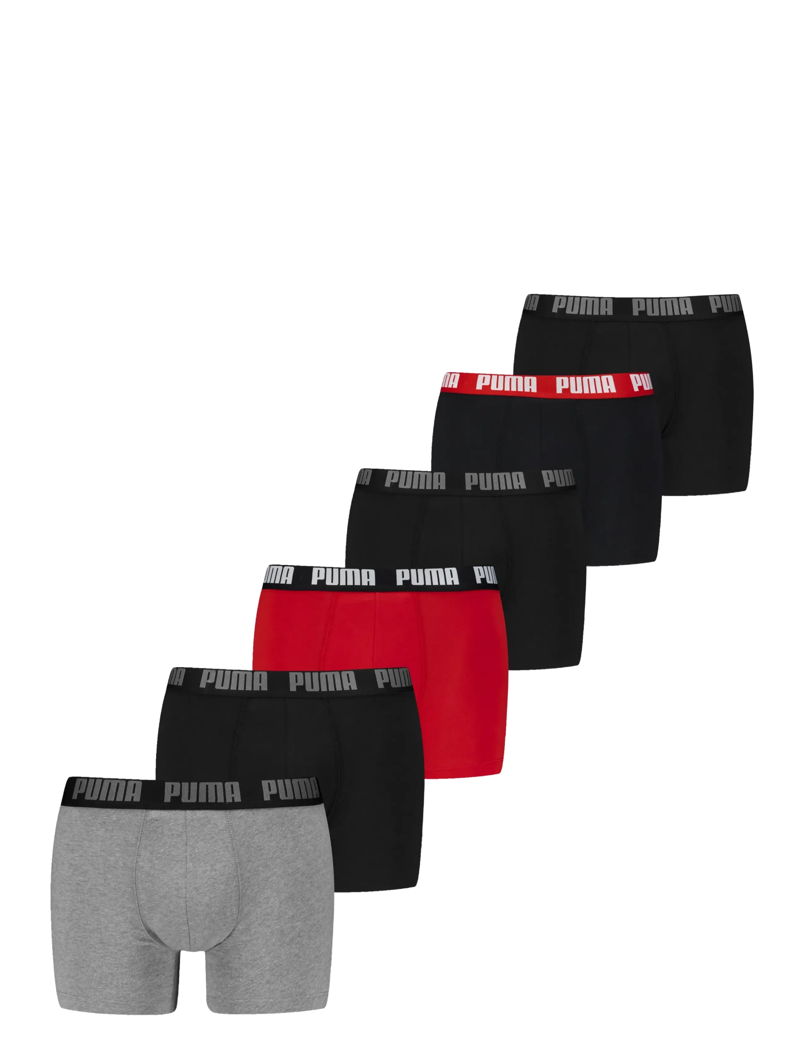 PUMA Men Everyday Boxer 6P Ecom, L, Underwear, Mehrfarbig/gemustert - Boxers, Männerswear