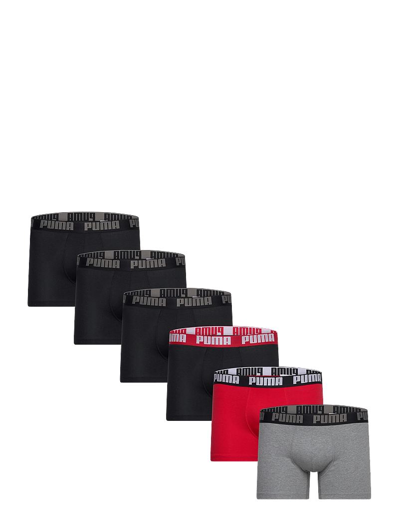 PUMA - PUMA MEN EVERYDAY BOXER 6P ECOM - trunks - grey/red/black - 0