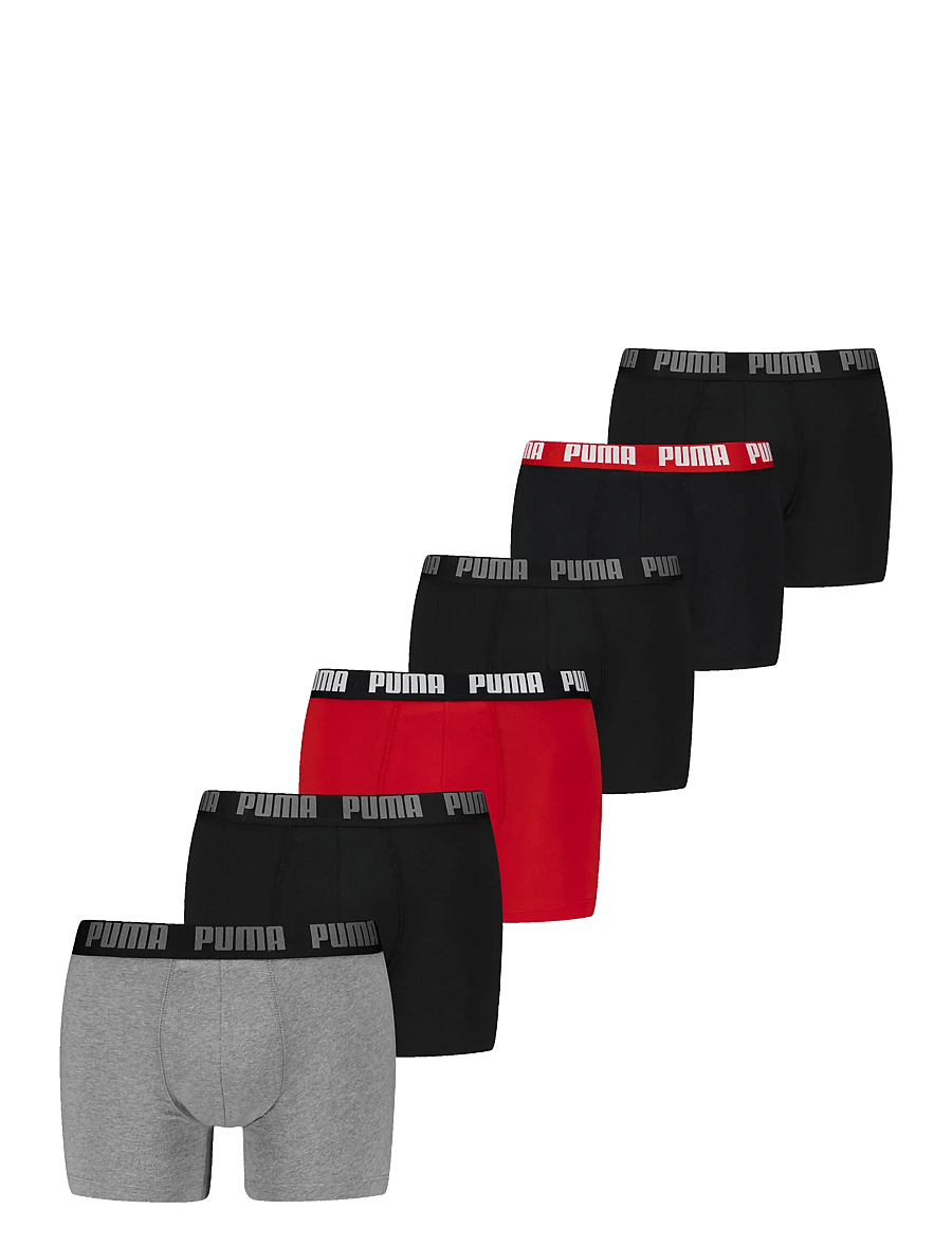 PUMA - PUMA MEN EVERYDAY BOXER 6P ECOM - boxershorts - grey/red/black - 0