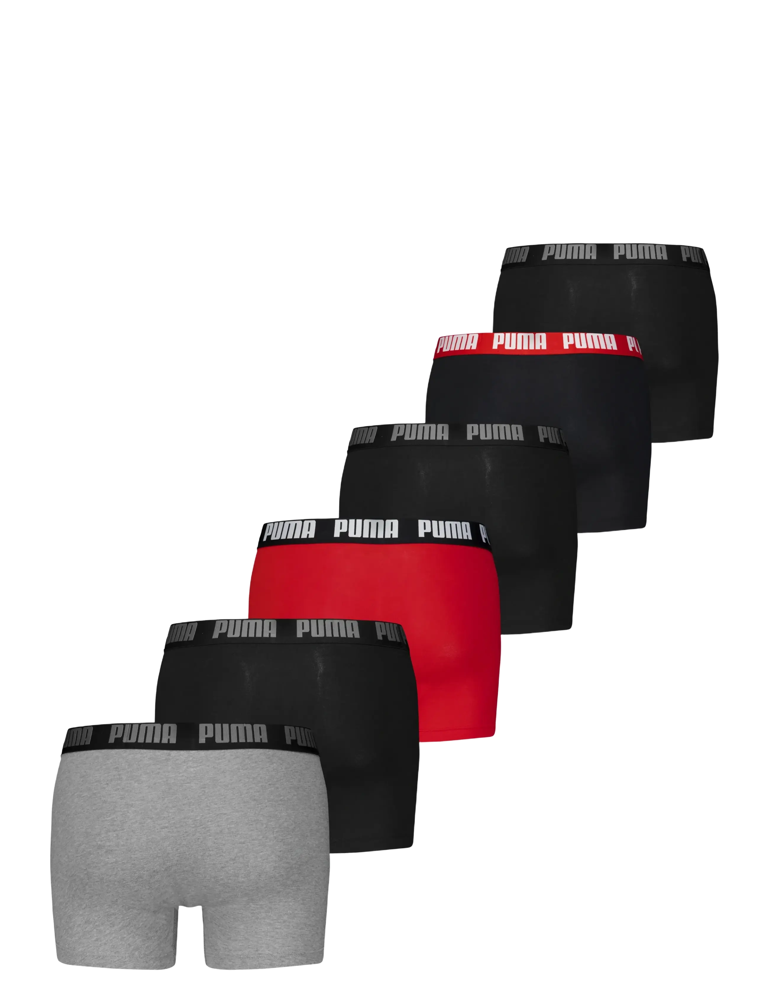 PUMA - PUMA MEN EVERYDAY BOXER 6P ECOM - boxershorts - grey/red/black - 1
