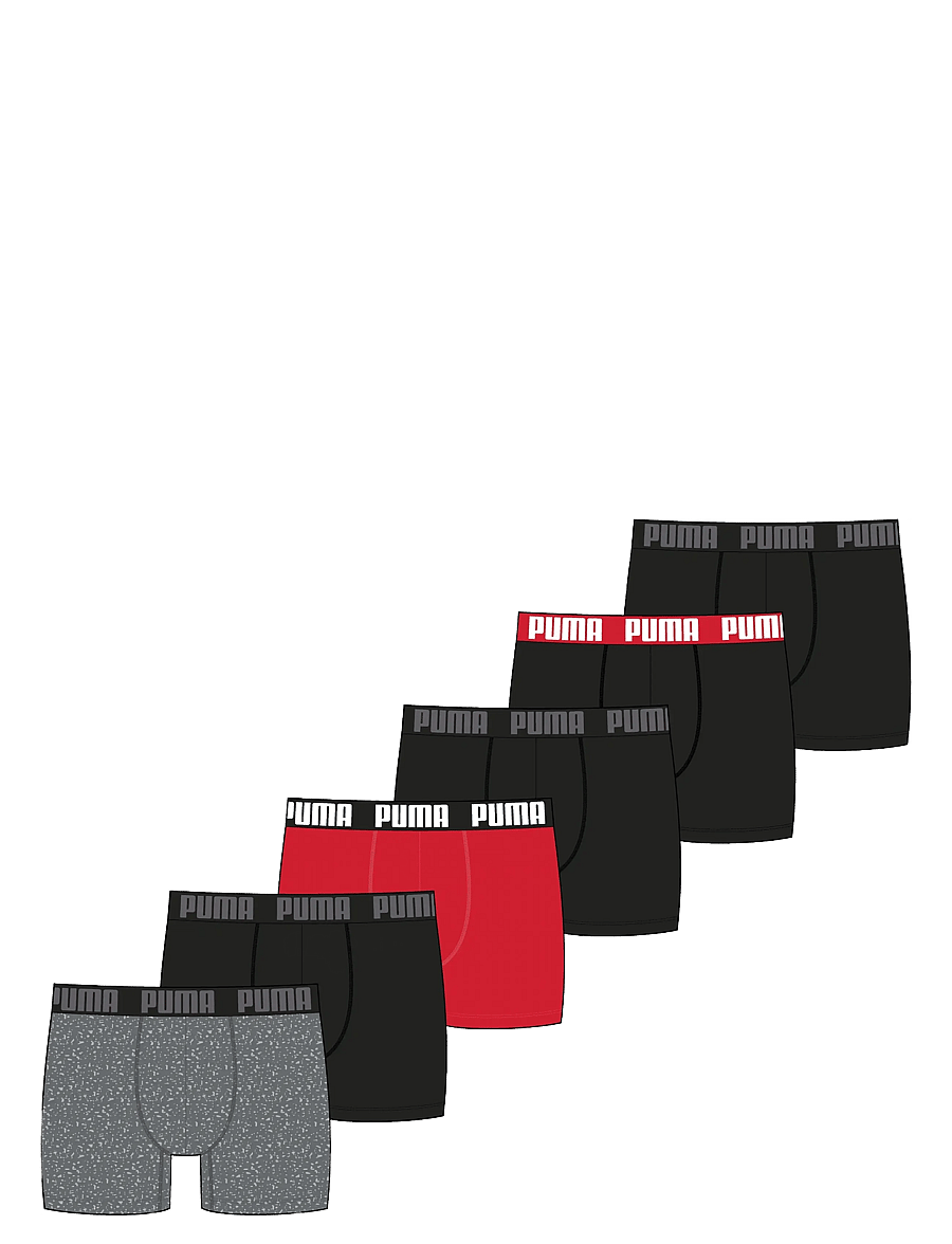 PUMA - PUMA MEN EVERYDAY BOXER 6P ECOM - boxershorts - grey/red/black - 2
