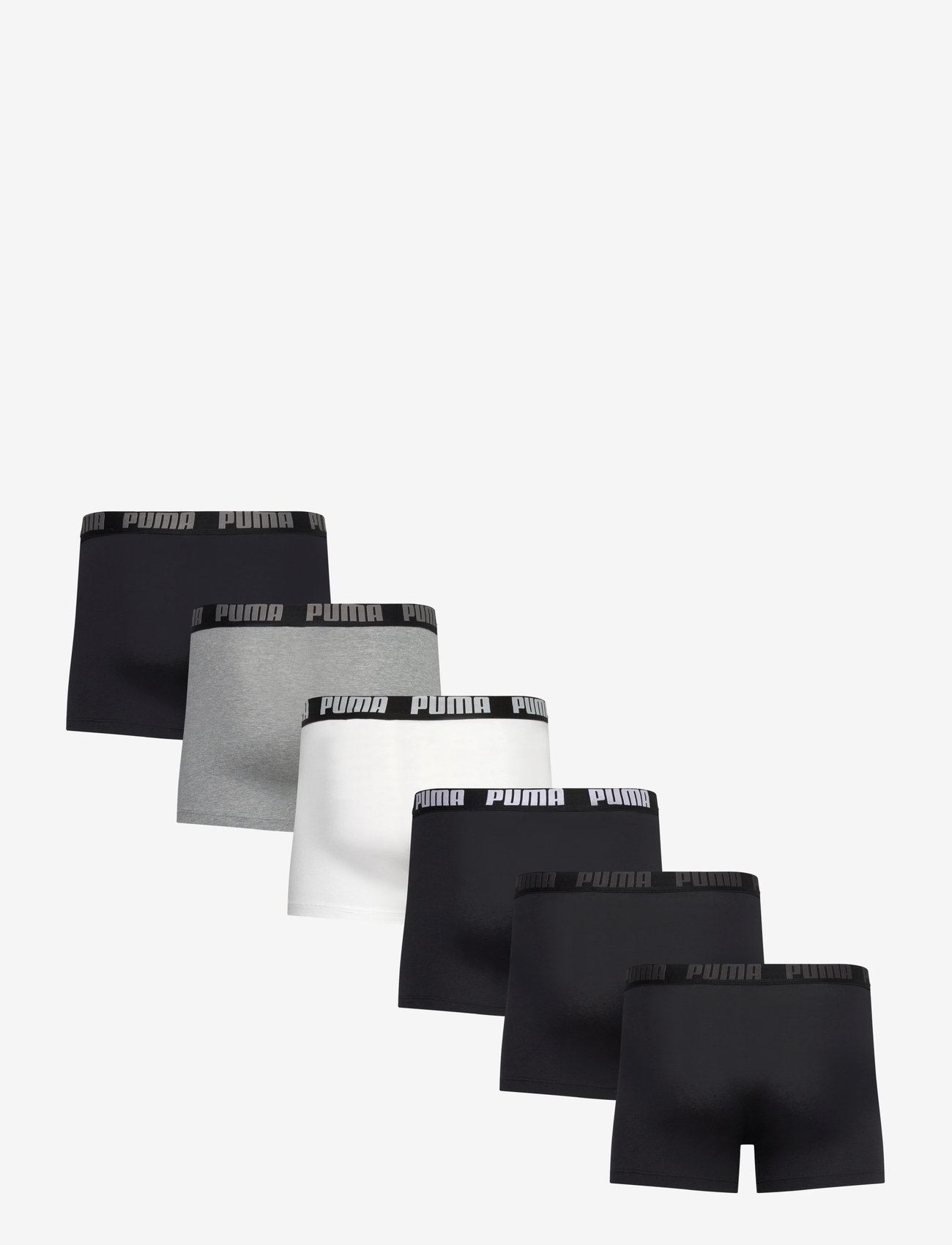 PUMA - PUMA MEN EVERYDAY BOXER 6P ECOM - trunks - white / grey / black - 1