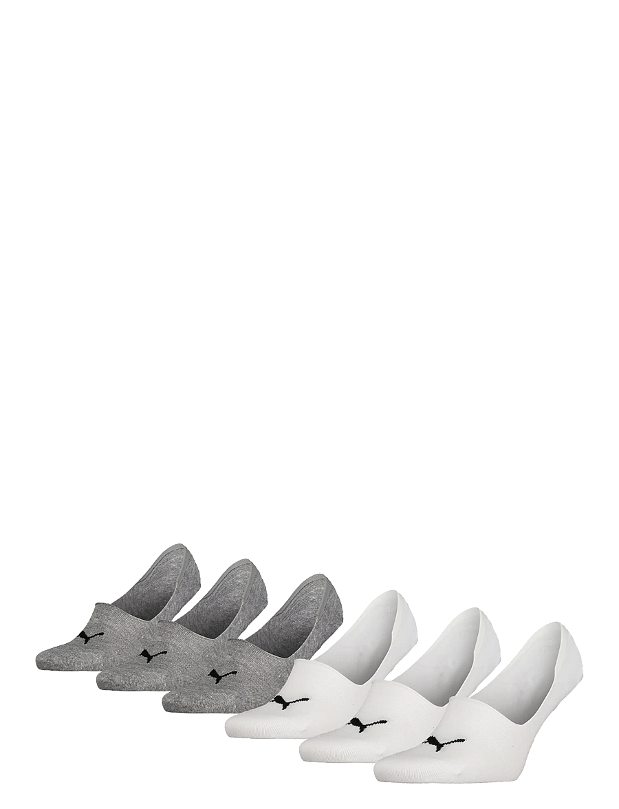 PUMA - PUMA UNISEX FOOTIE 6P ECOM - undertøj og sokker - white / grey - 0