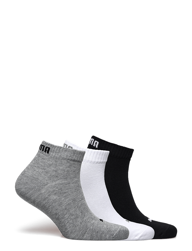 PUMA - PUMA UNISEX QUARTER PLAIN 3P - träningsstrumpor - grey/white/black - 1