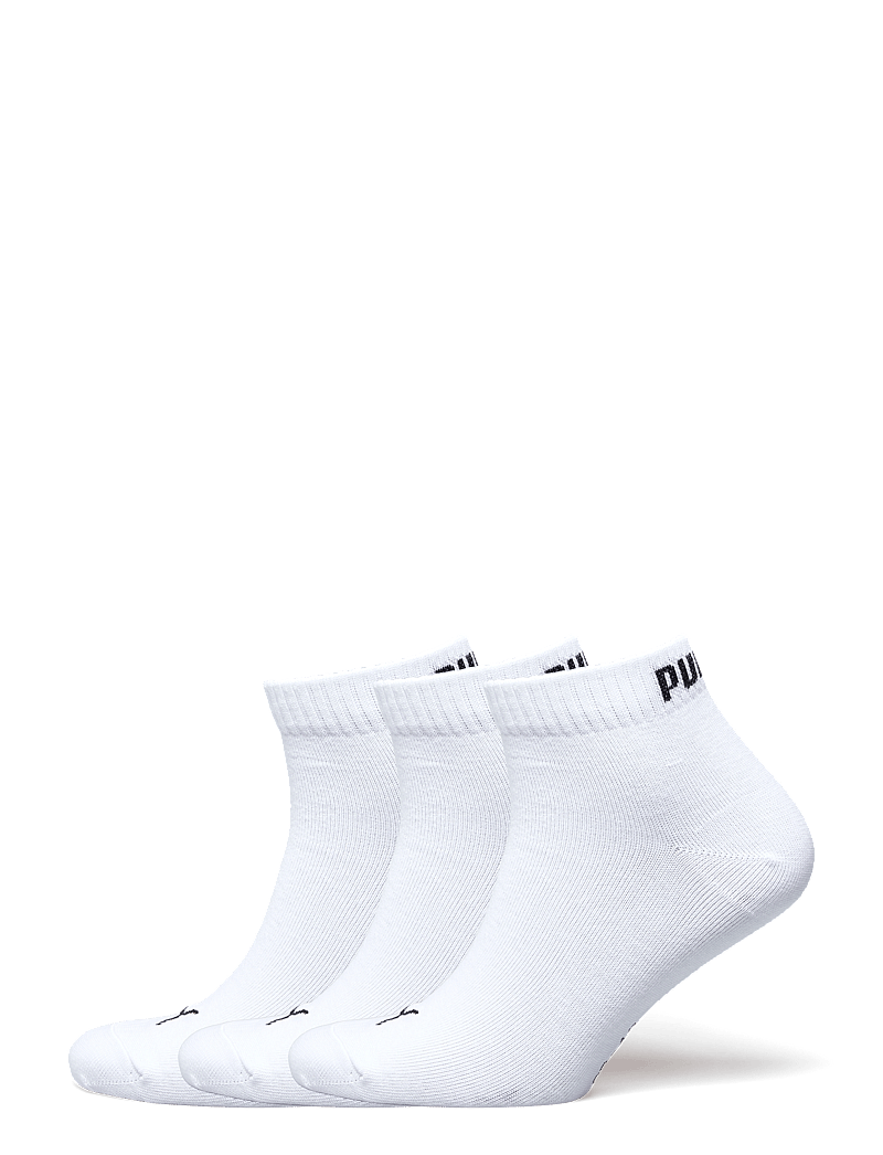 PUMA - PUMA UNISEX QUARTER PLAIN 3P - träningsstrumpor - white - 0
