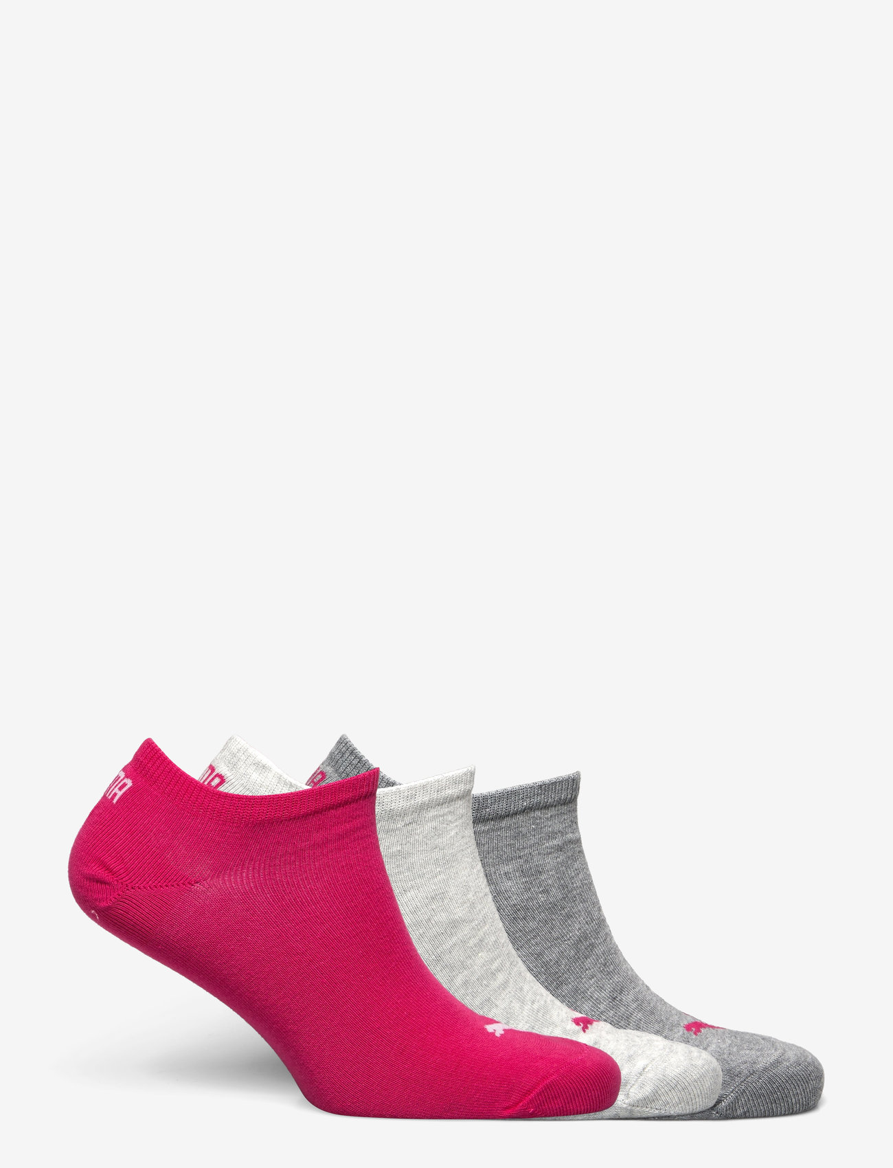 PUMA - PUMA UNISEX SNEAKER PLAIN 3P - sport socks - middle grey melange / pink - 1