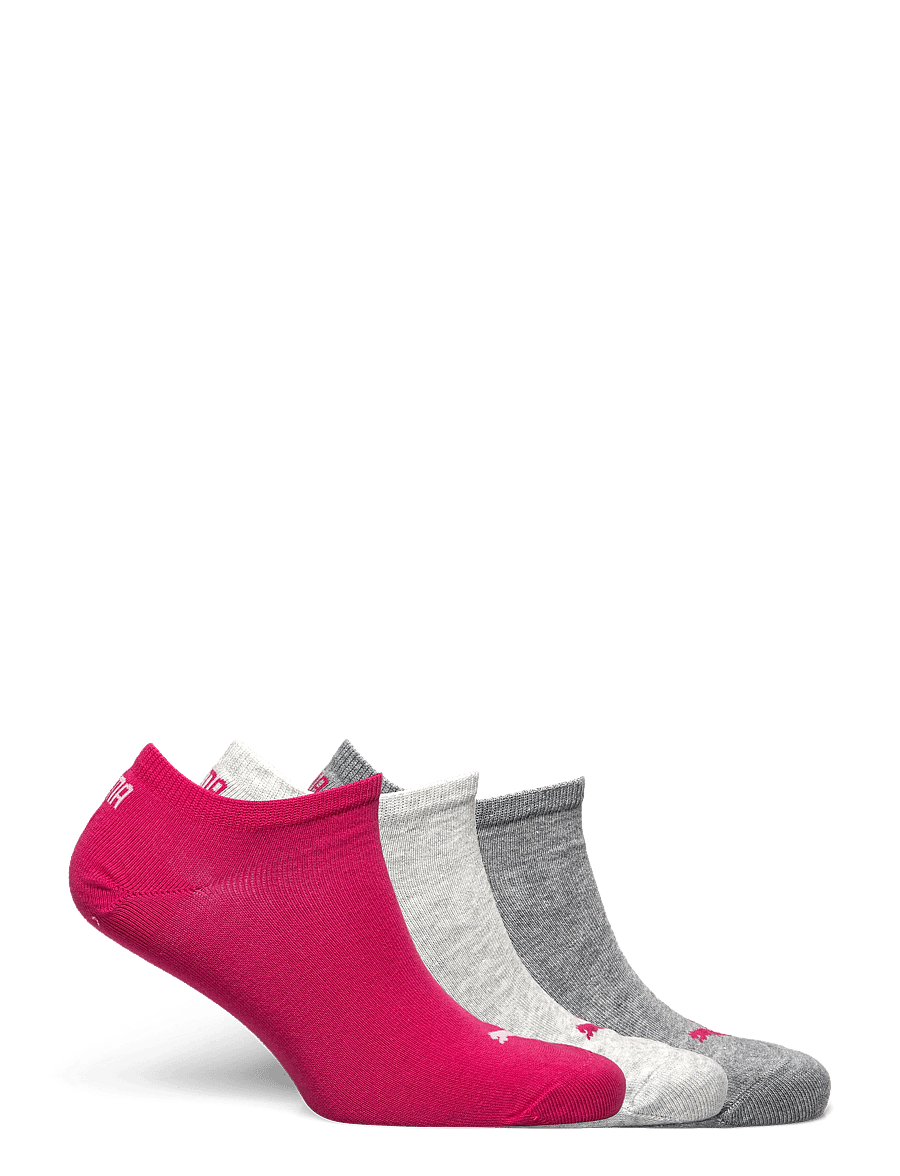 PUMA - PUMA UNISEX SNEAKER PLAIN 3P - kousen - middle grey melange / pink - 1