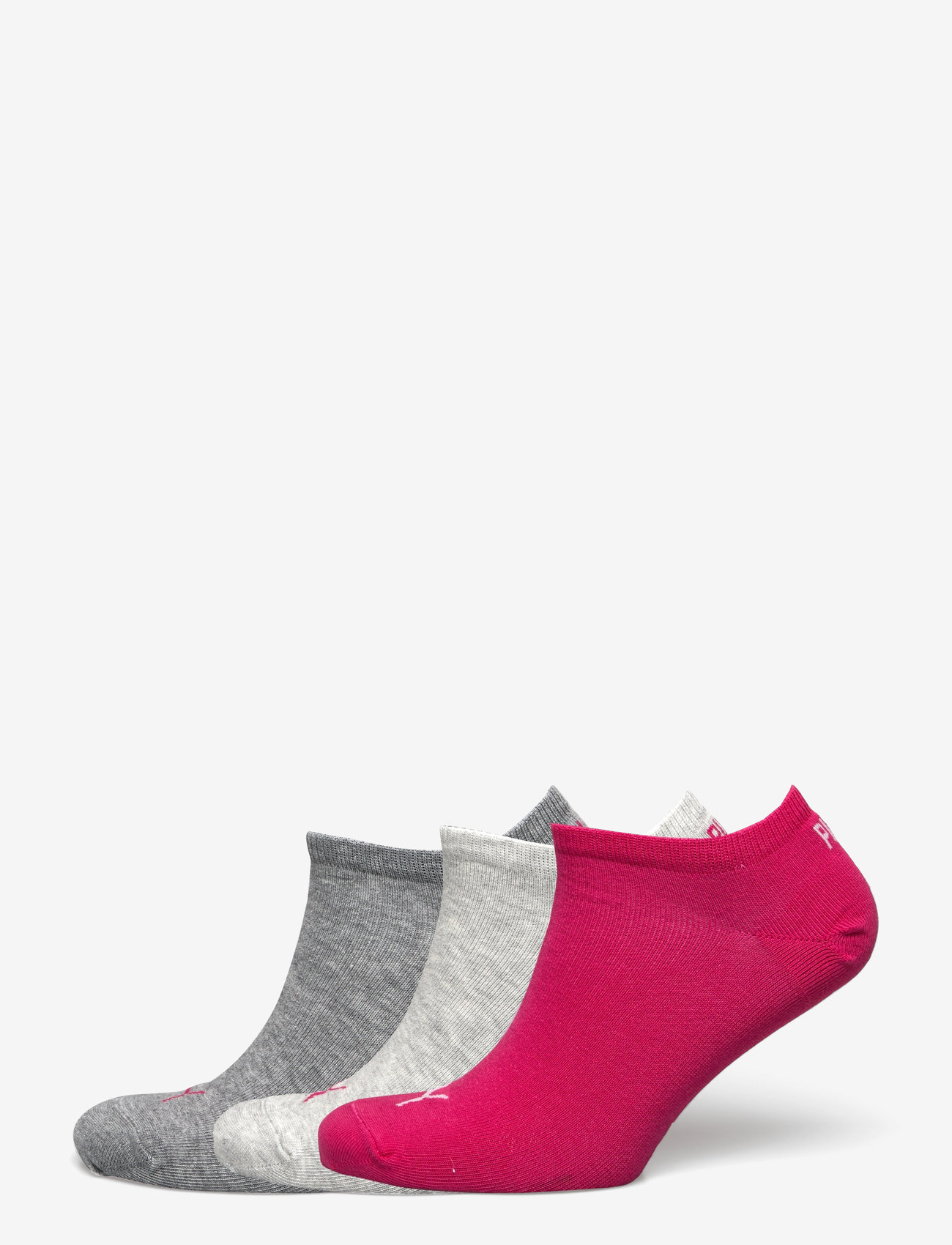 PUMA - PUMA UNISEX SNEAKER PLAIN 3P - sportsocken - middle grey melange / pink - 0