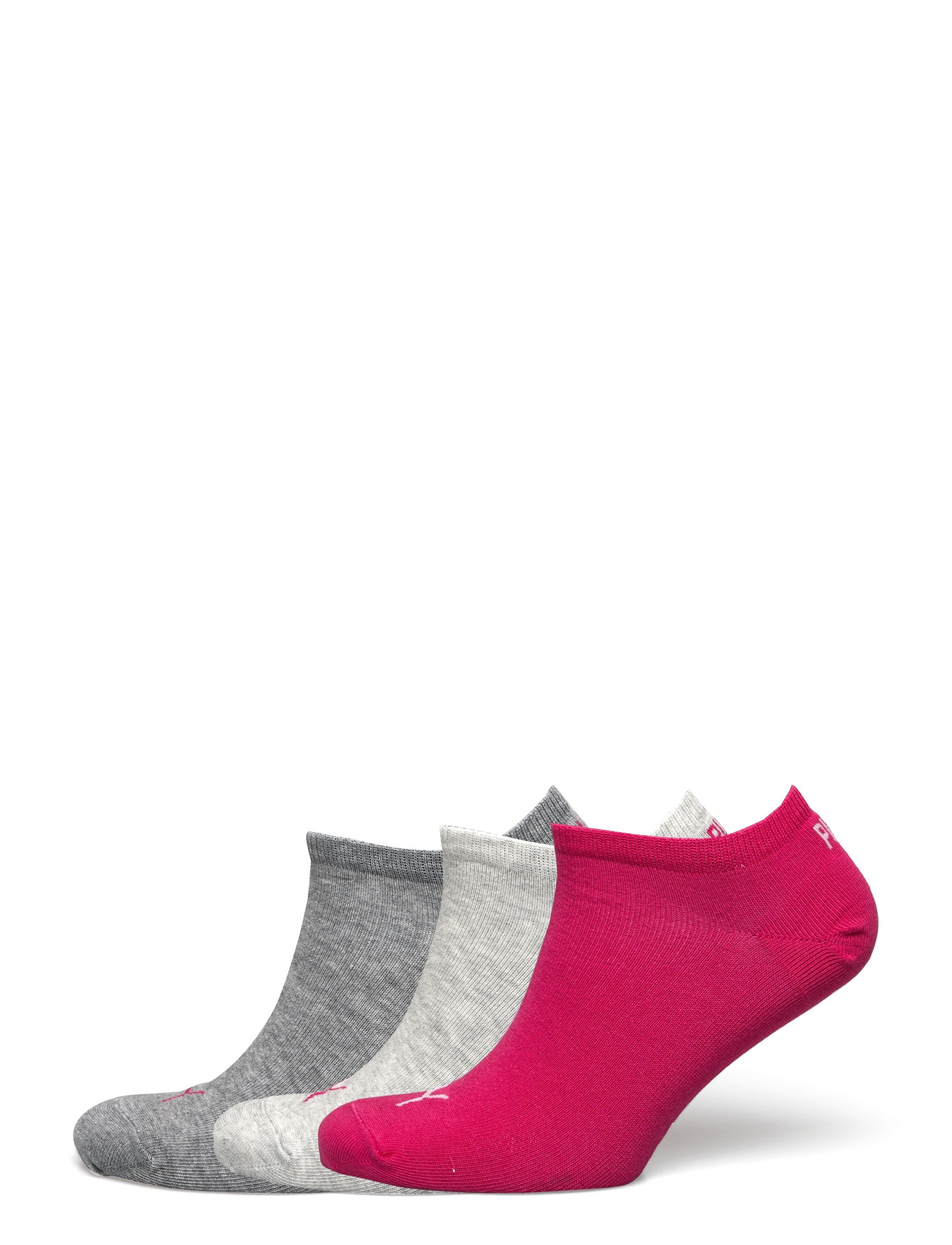 PUMA PUMA UNISEX SNEAKER PLAIN 3P - Socken - MIDDLE GREY MELANGE / PINK / multi