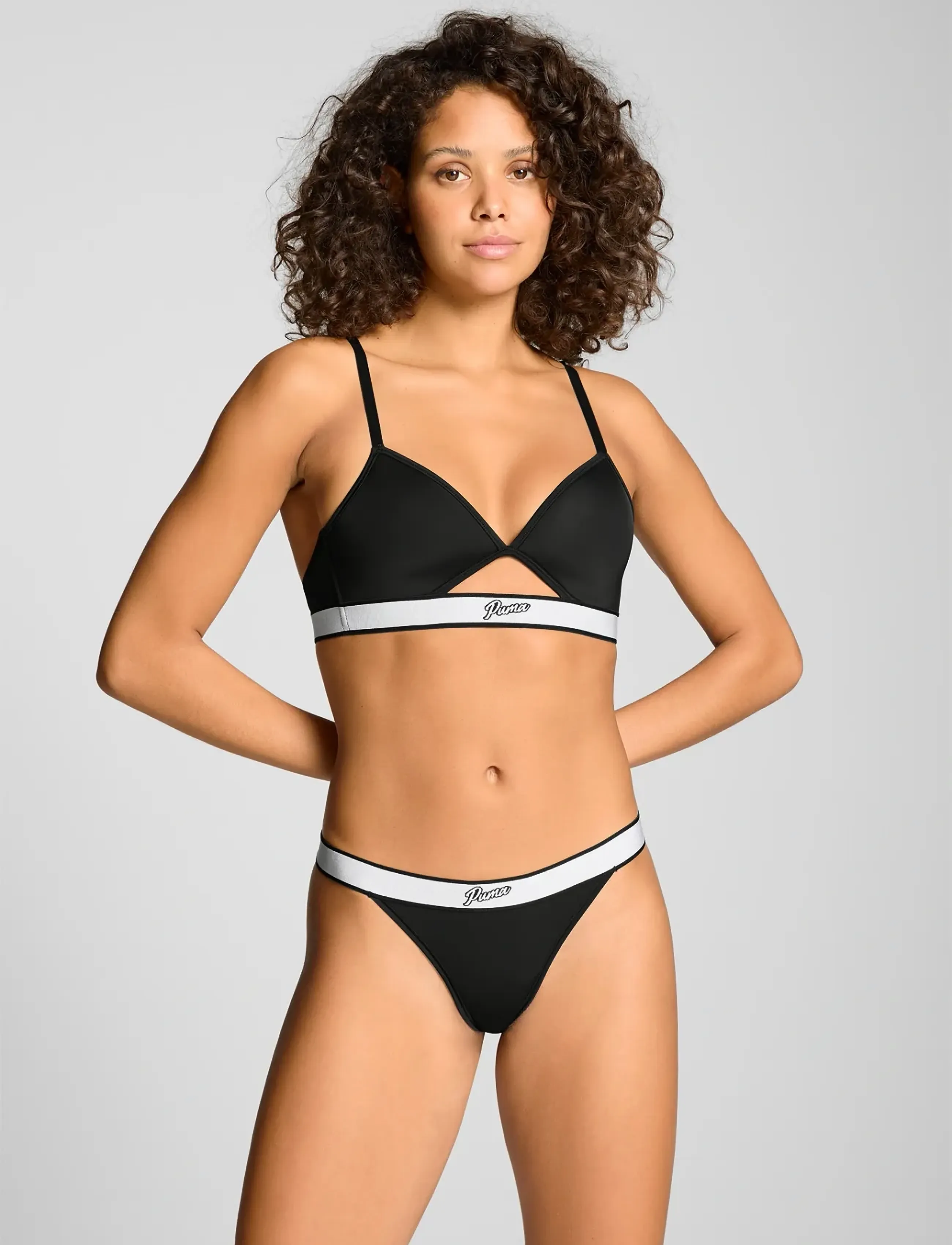 PUMA - PUMA WOMEN TANGA STRING 2P PACK - black - 2