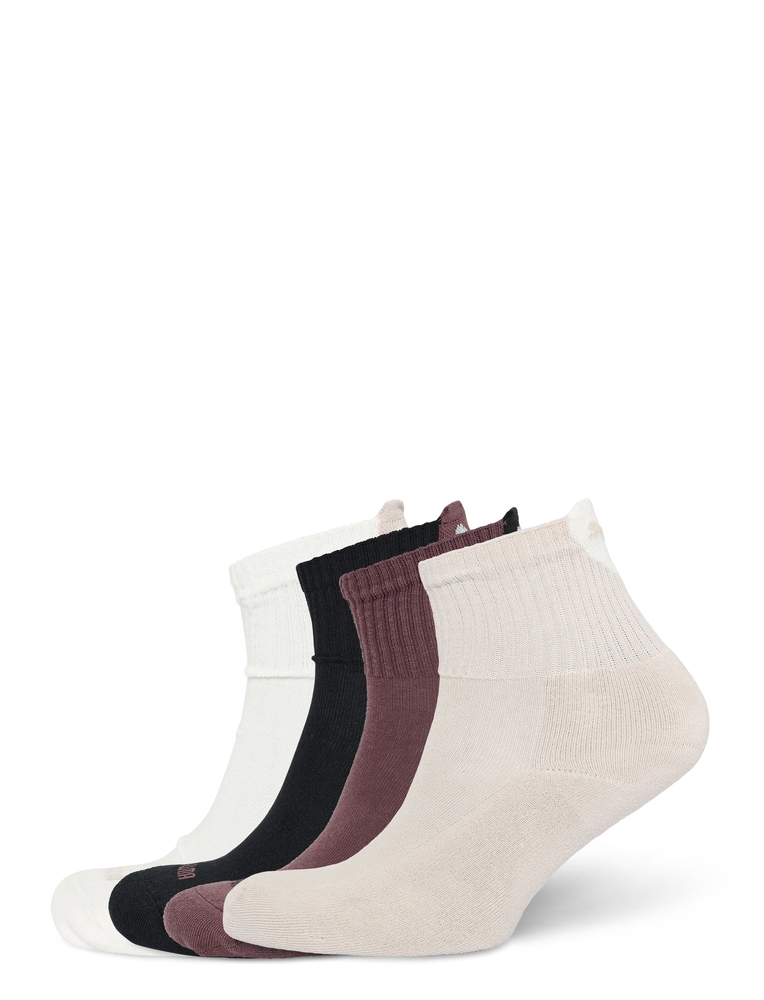 PUMA PUMA WOMEN HEART LOGO SHORT CREW 4P ECOM - Socks - SILVER FOG / RICH COCOA / beige