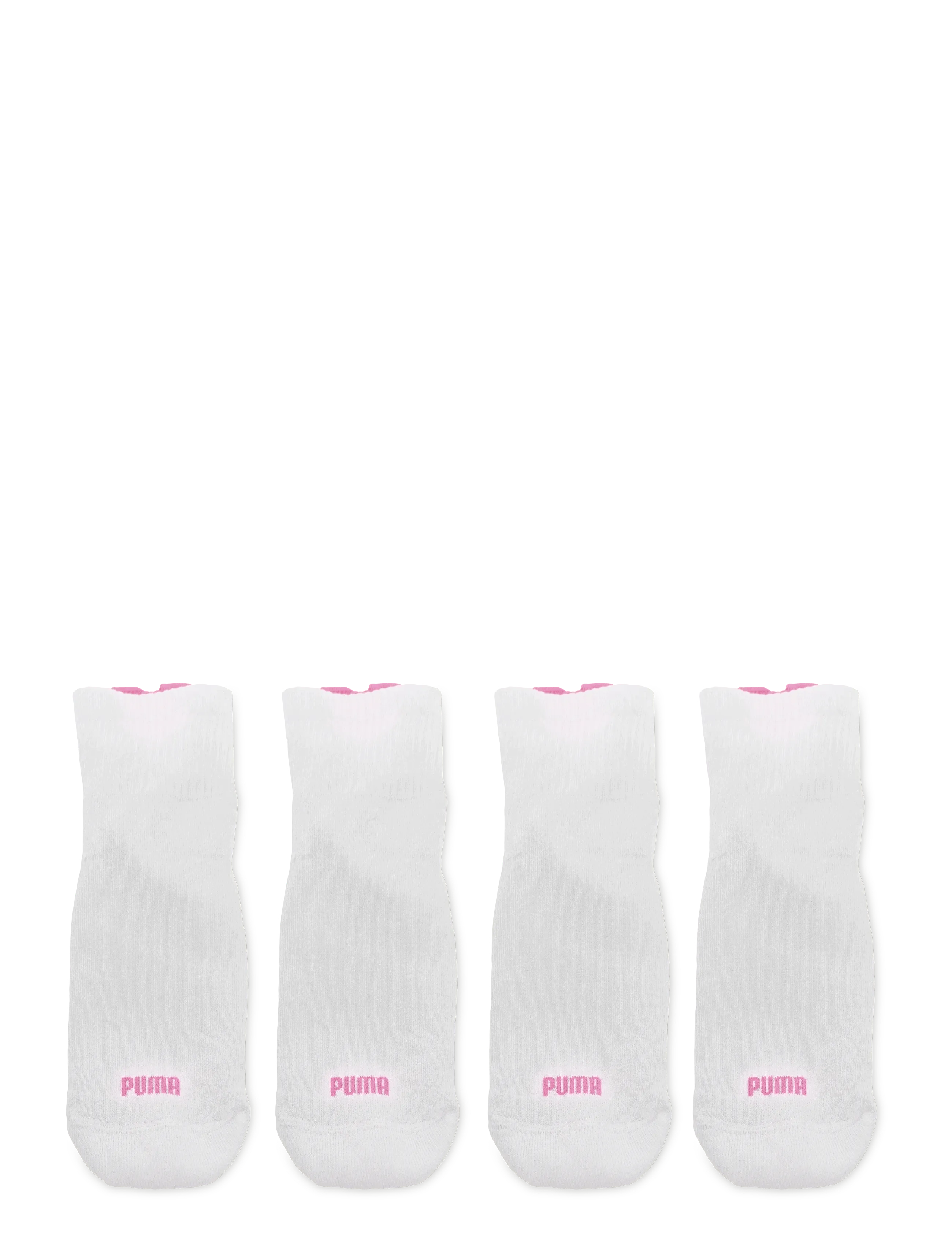 PUMA - PUMA WOMEN HEART LOGO SHORT CREW 4P ECOM - underkläder och strumpor - white / pink - 1