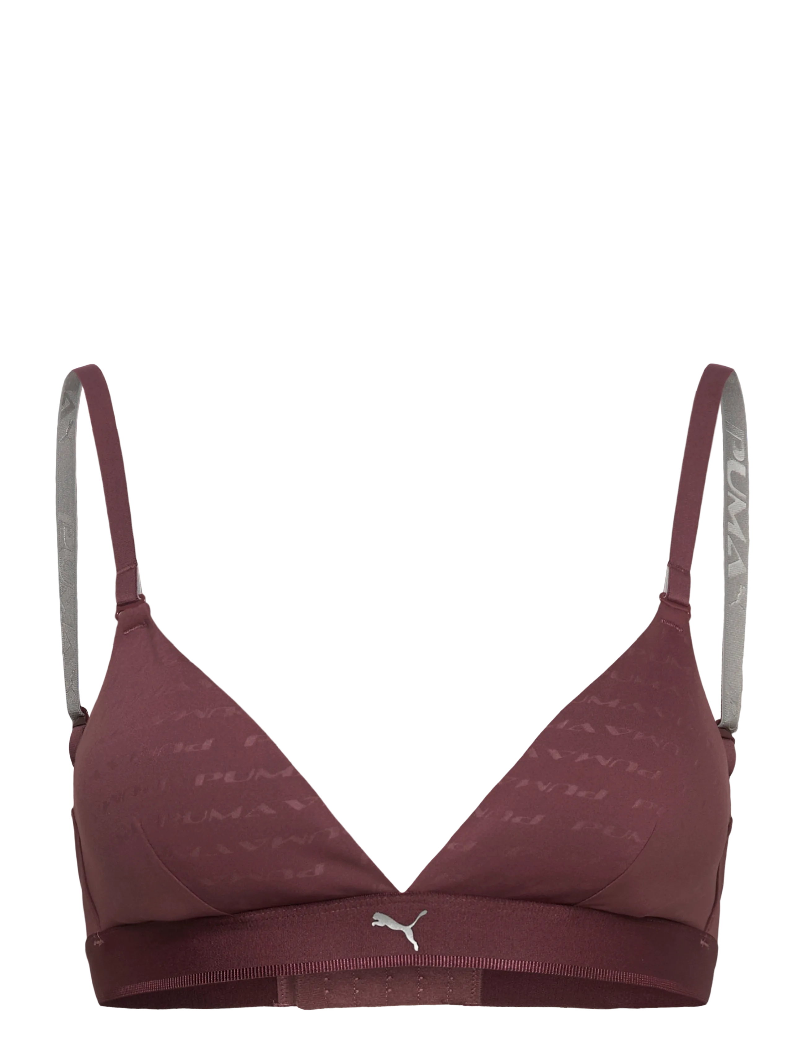 PUMA PUMA WOMEN EMBOSSED LOGO TRIANGLE TOP 1P - PUMA Underwear - RICH COCOA / brown