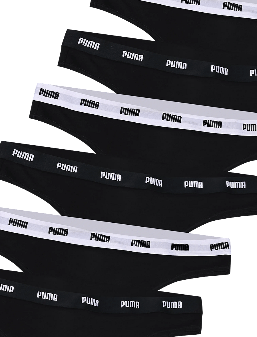 PUMA - PUMA WOMEN COTTON STRINGS 6P ECOM - unterwäsche & socken - black - 2