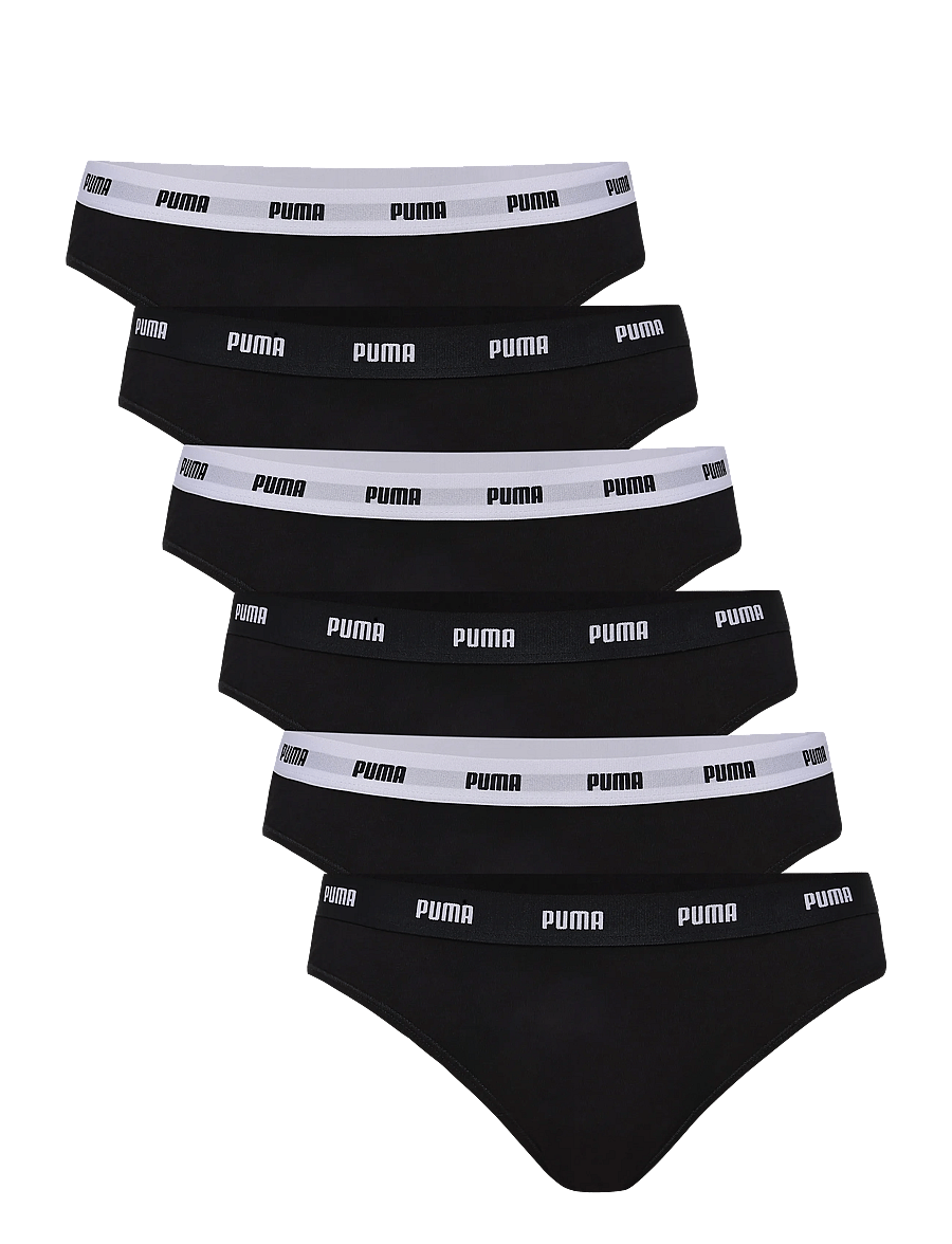 PUMA - PUMA WOMEN COTTON BRIEFS 6P ECOM - underkläder och strumpor - black - 0