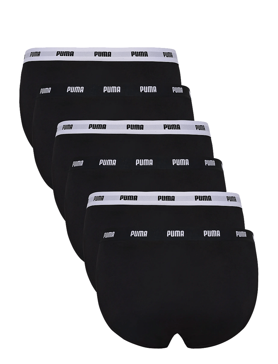 PUMA - PUMA WOMEN COTTON BRIEFS 6P ECOM - underkläder och strumpor - black - 1