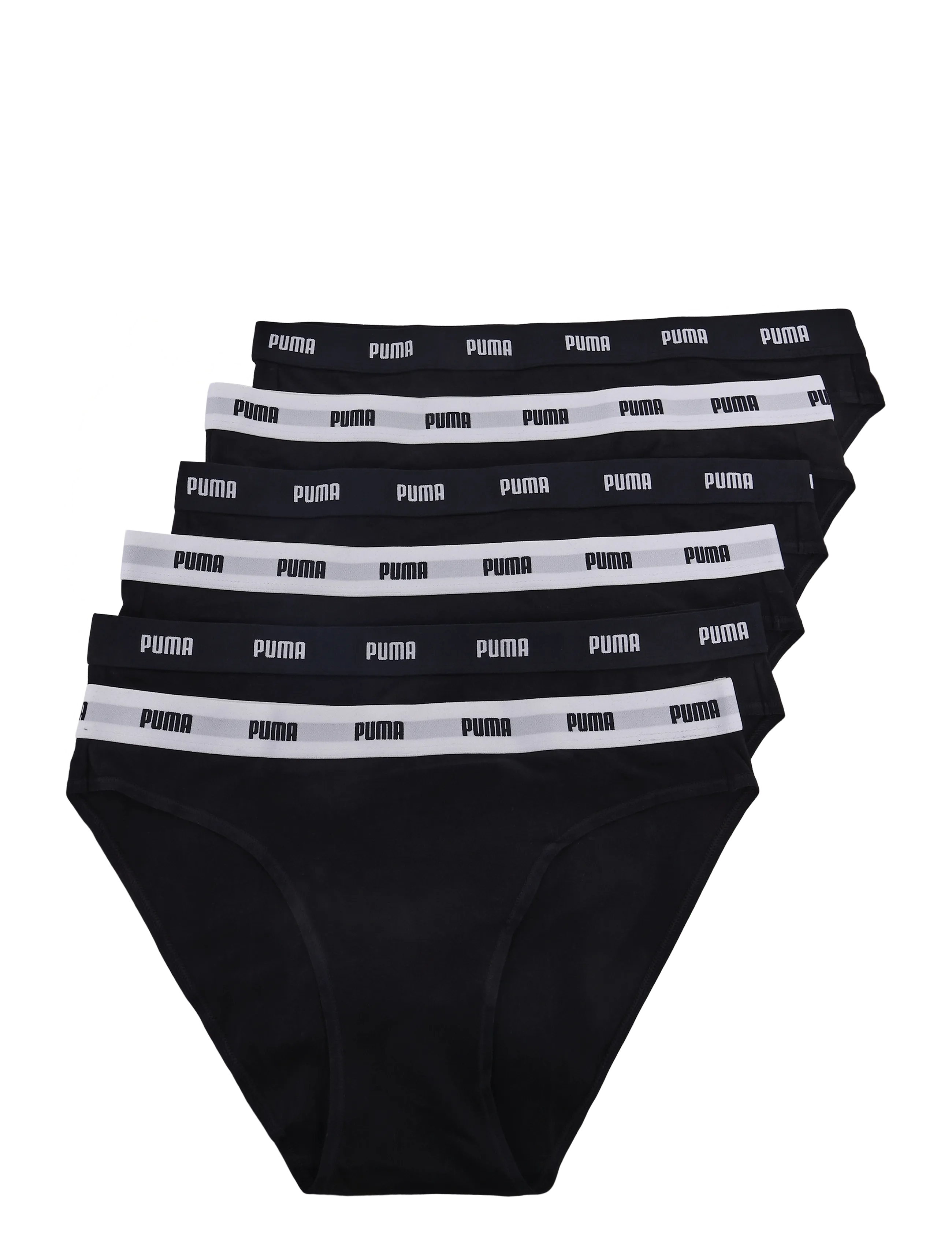 PUMA - PUMA WOMEN COTTON BRIEFS 6P ECOM - underkläder och strumpor - black - 2