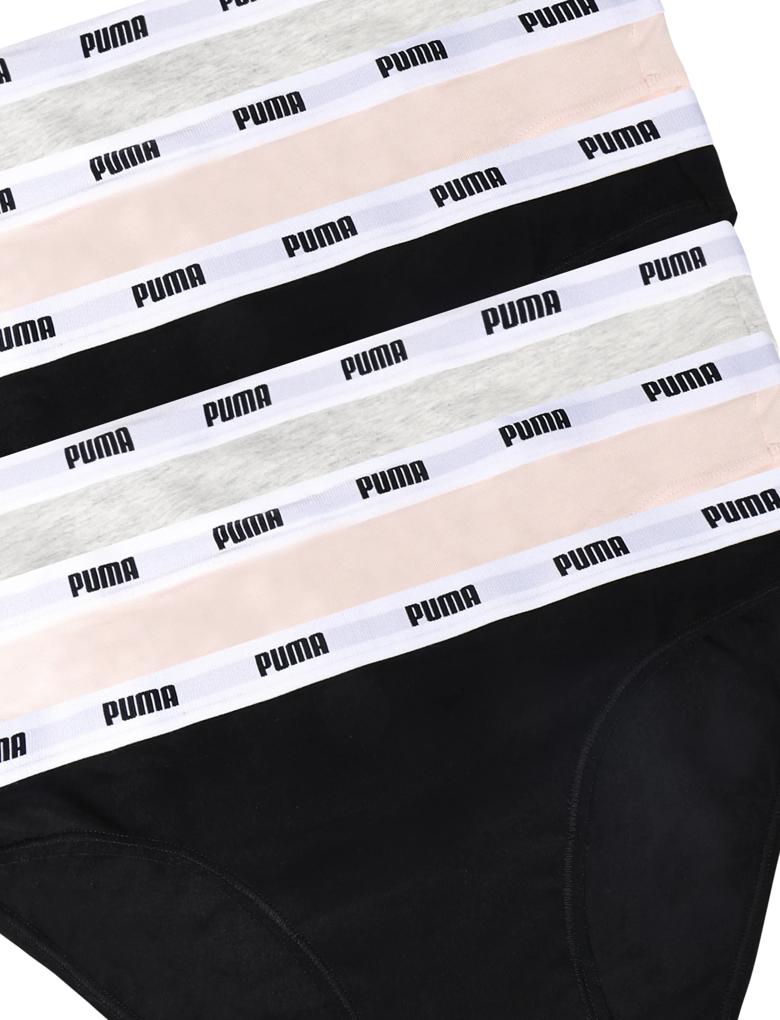 PUMA - PUMA WOMEN COTTON BRIEFS 6P ECOM - briefs - pink / grey / black - 3