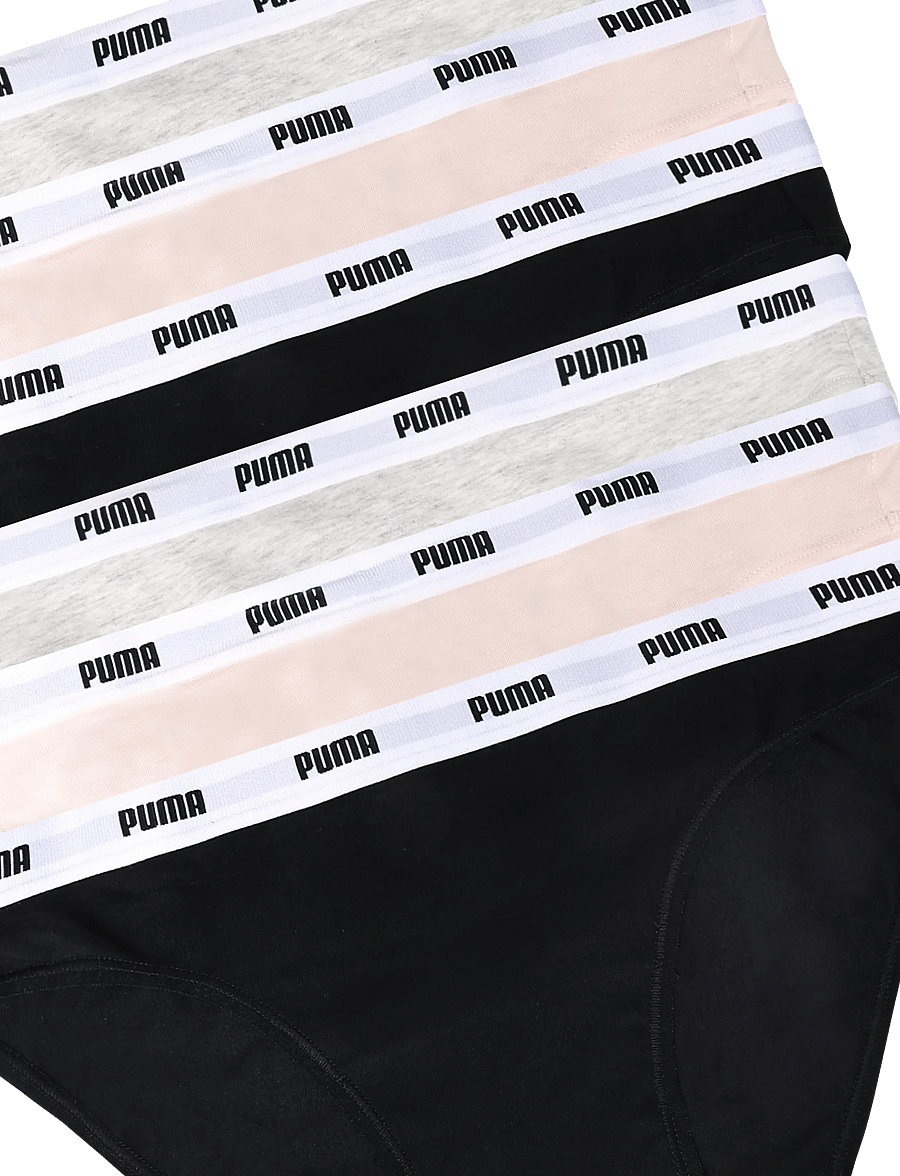 PUMA - PUMA WOMEN COTTON BRIEFS 6P ECOM - unterwäsche & socken - pink / grey / black - 3