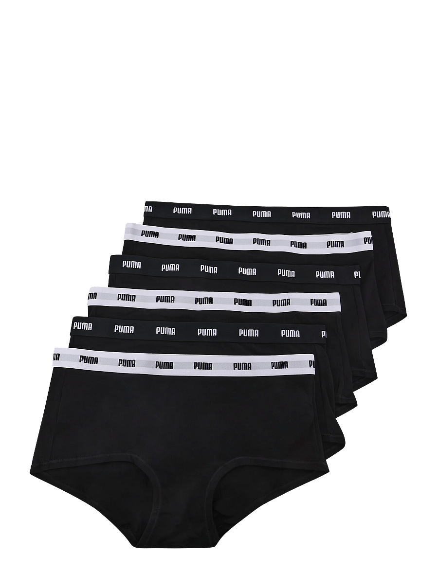 PUMA - PUMA WOMEN COTTON MINI SHORTS 6P ECOM - unterwäsche & socken - black - 2