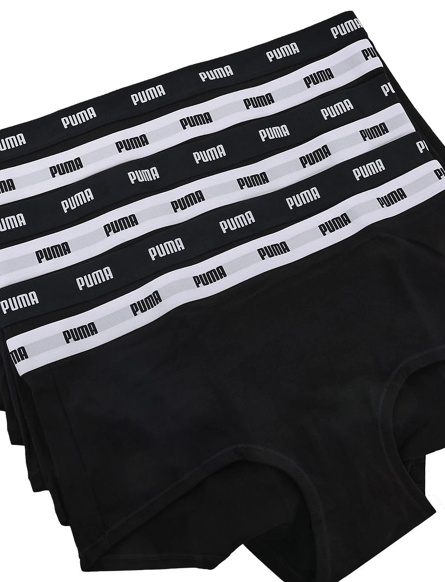 PUMA - PUMA WOMEN COTTON MINI SHORTS 6P ECOM - unterwäsche & socken - black - 3