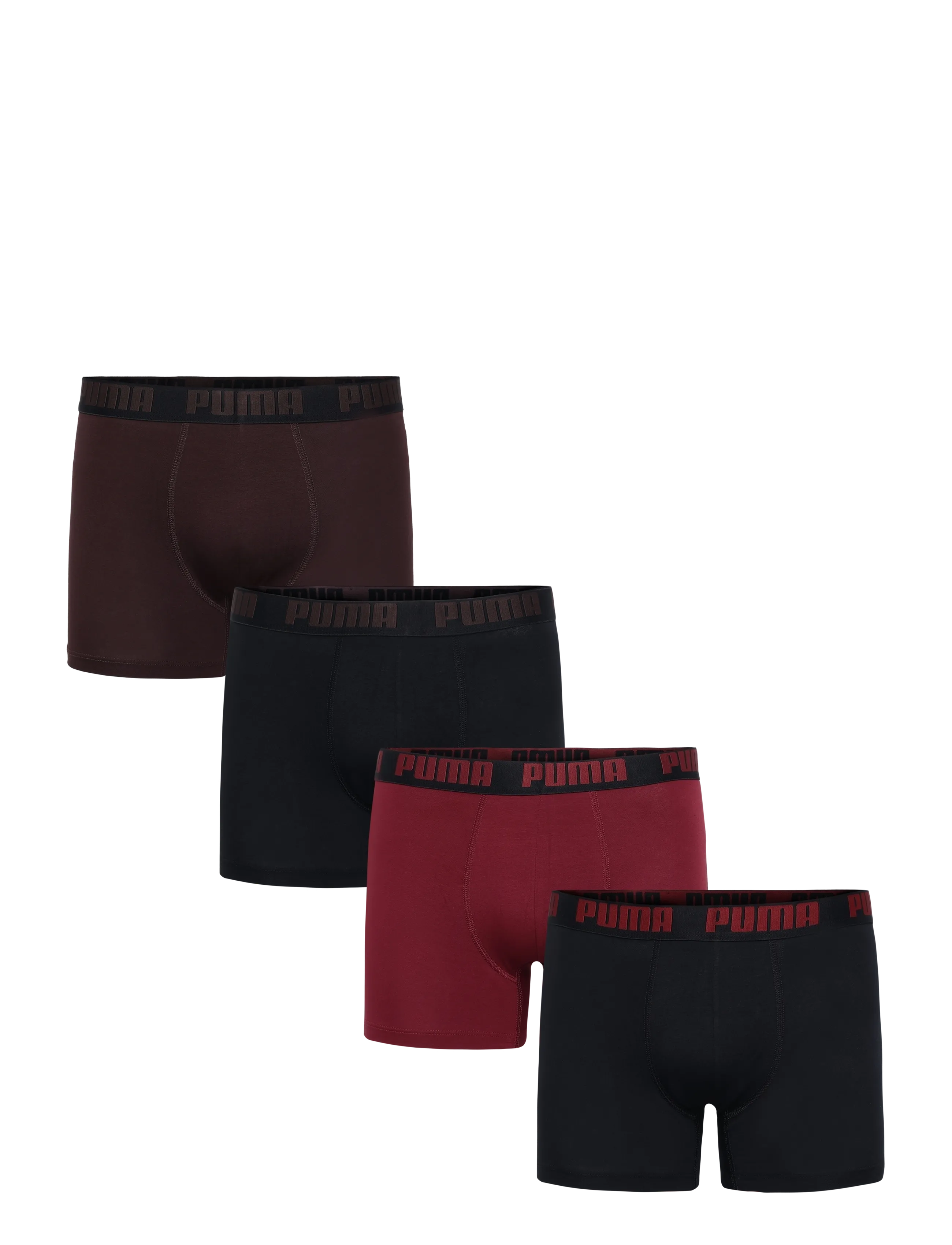 PUMA PUMA MEN EVERYDAY BASIC BOXER 4P ECOM - Clothing - RED / BROWN / BLACK / black