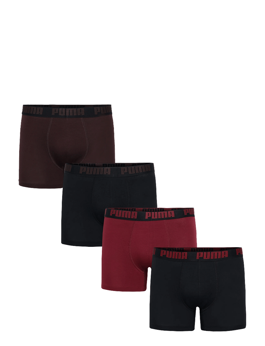 PUMA - PUMA MEN EVERYDAY BASIC BOXER 4P ECOM - red / brown / black - 0
