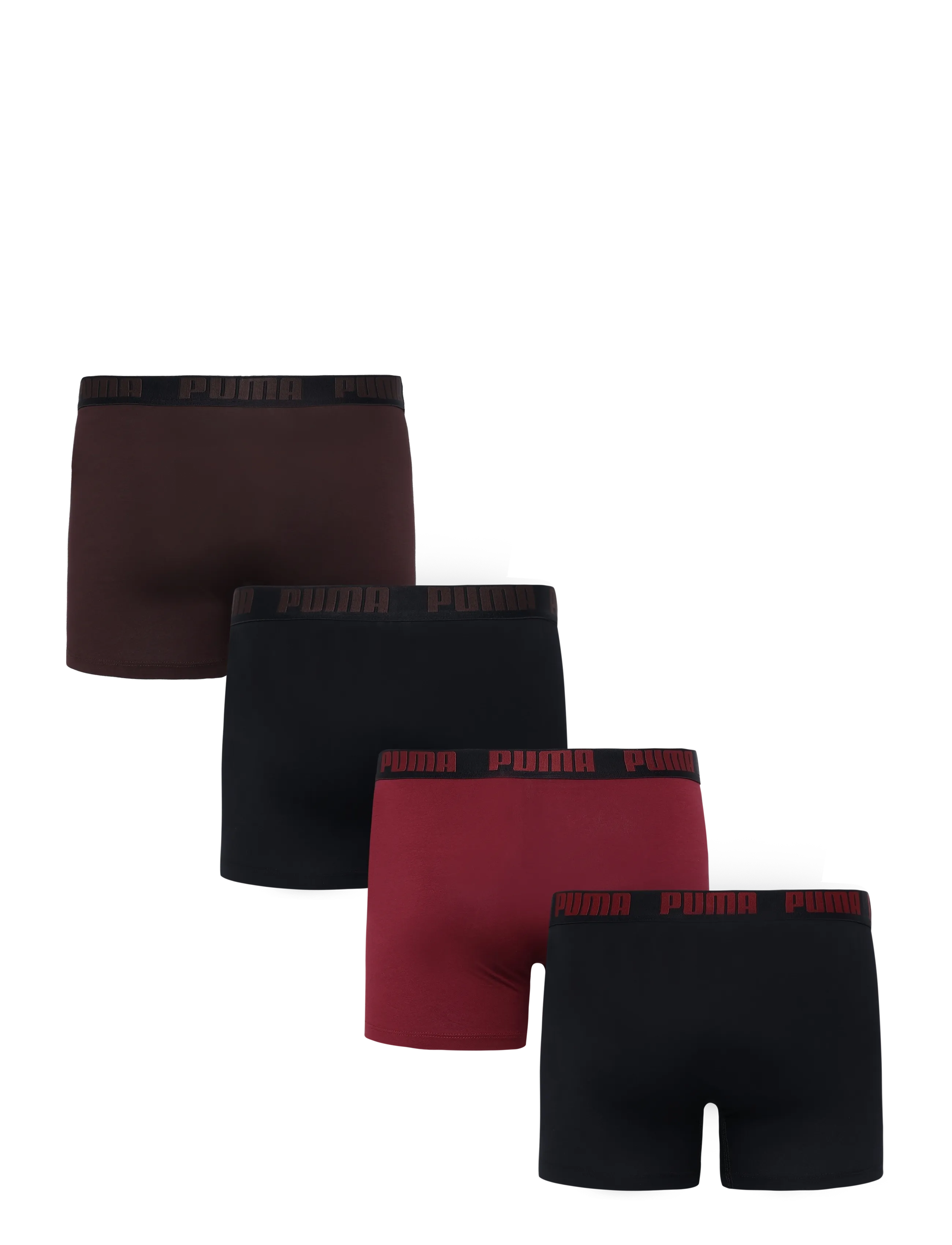 PUMA - PUMA MEN EVERYDAY BASIC BOXER 4P ECOM - red / brown / black - 1
