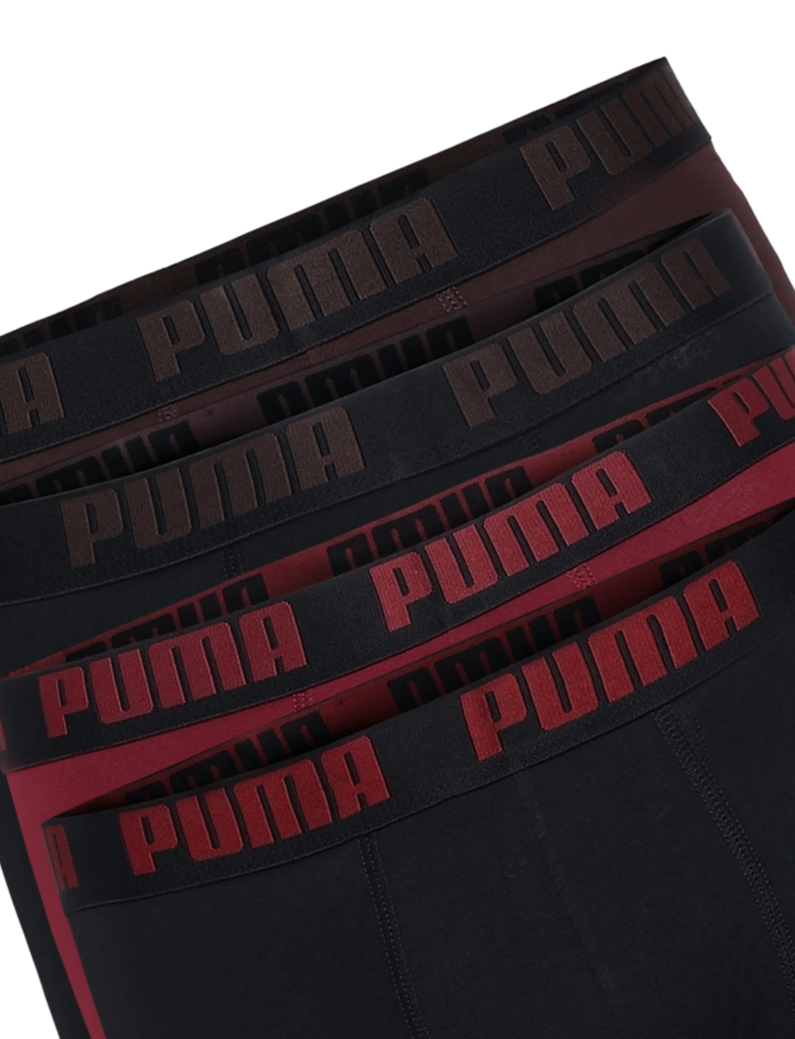 PUMA - PUMA MEN EVERYDAY BASIC BOXER 4P ECOM - red / brown / black - 2