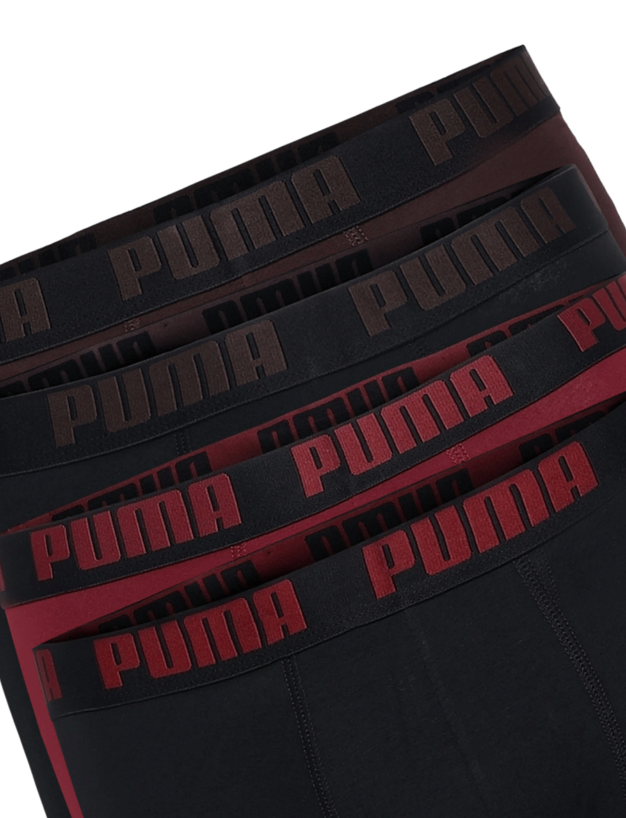 PUMA - PUMA MEN EVERYDAY BASIC BOXER 4P ECOM - red / brown / black - 2