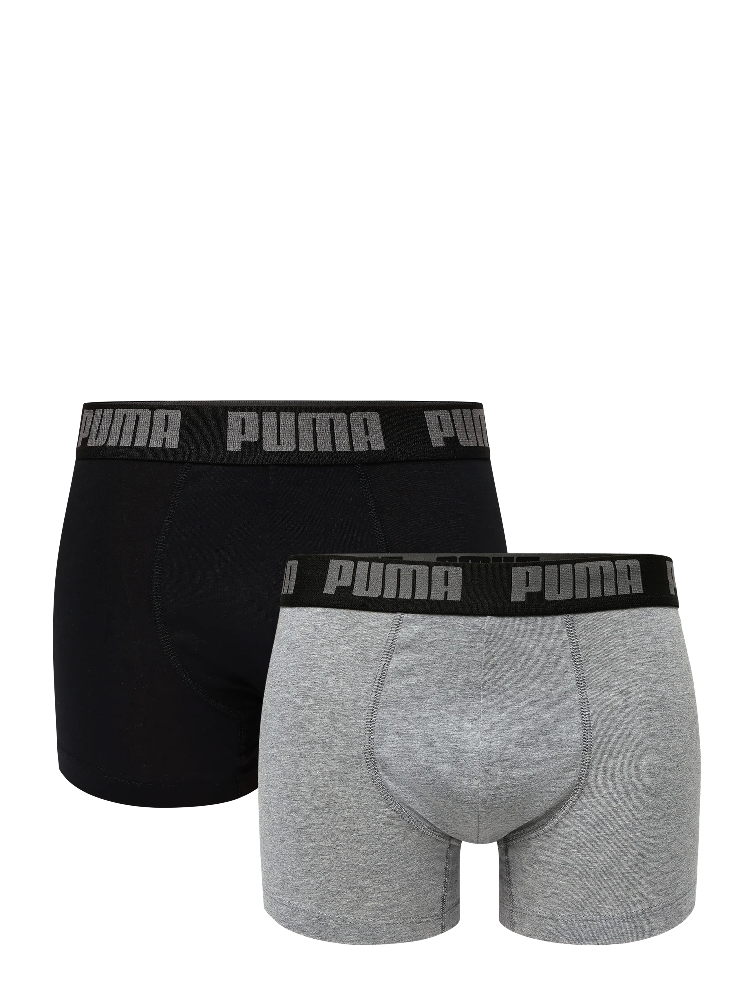 PUMA PUMA MEN EVERYDAY BASIC BOXERS 2P - Underbukser - GREY MELANGE / BLACK / grey