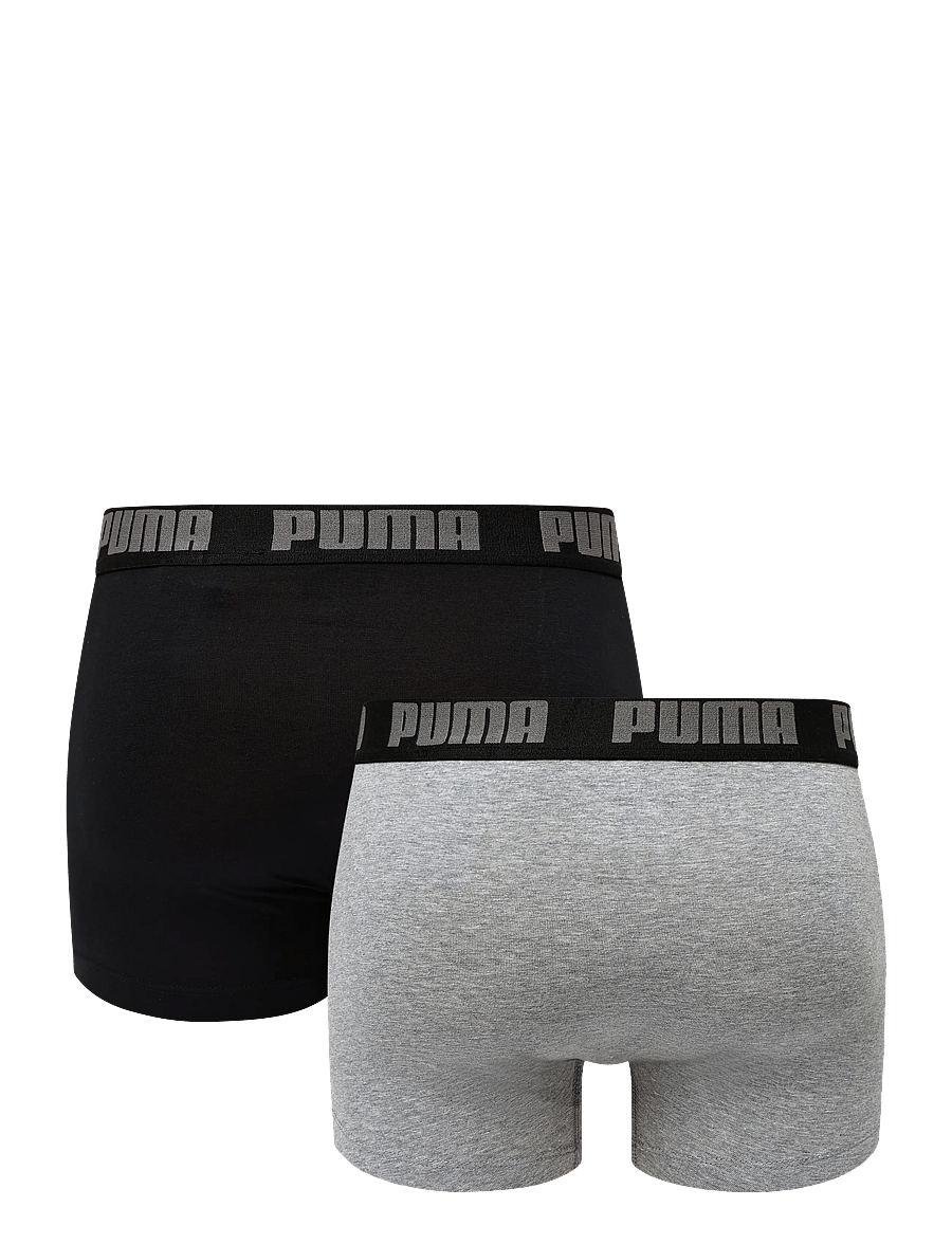 PUMA - PUMA MEN EVERYDAY BASIC BOXERS 2P - bokserid - grey melange / black - 1