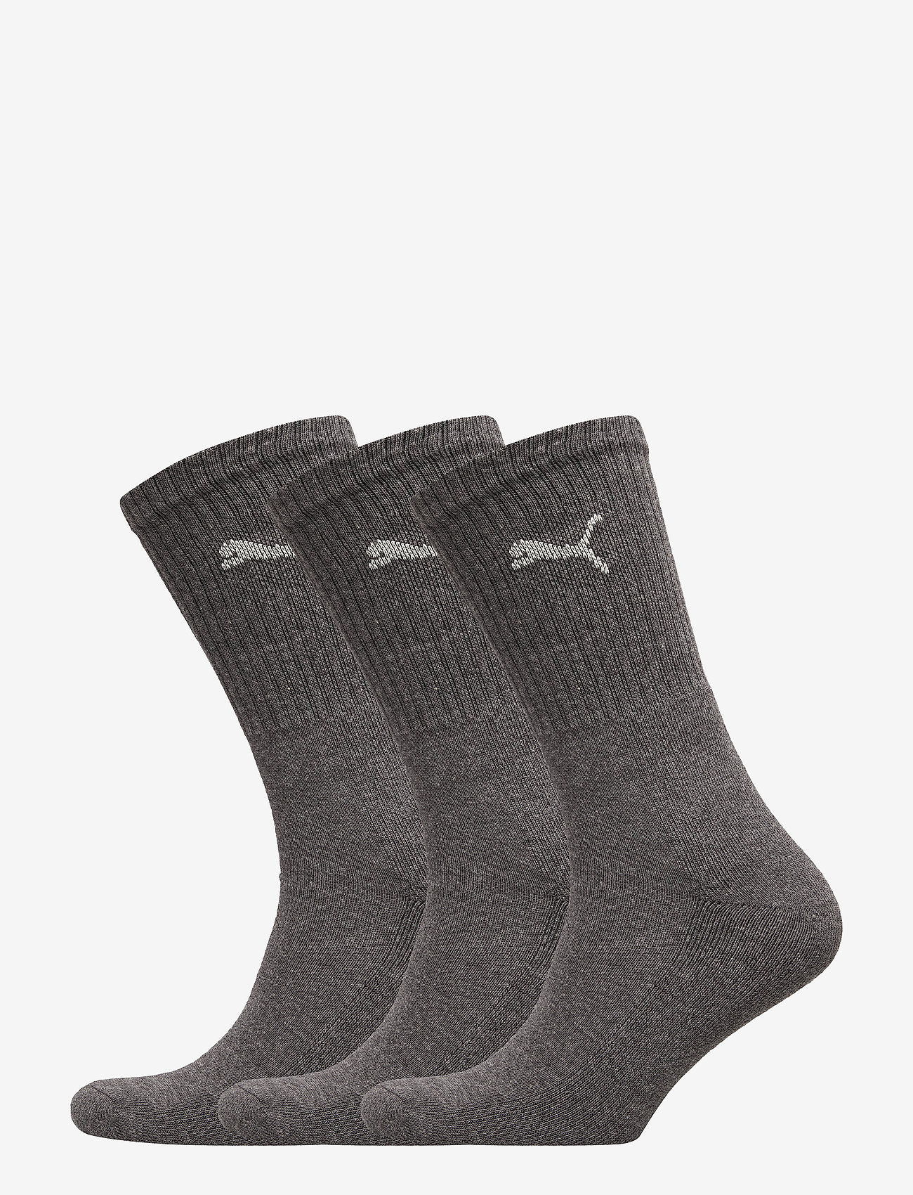 PUMA - PUMA UNISEX CREW SOCK 3P - träningsstrumpor - anthracite - 0